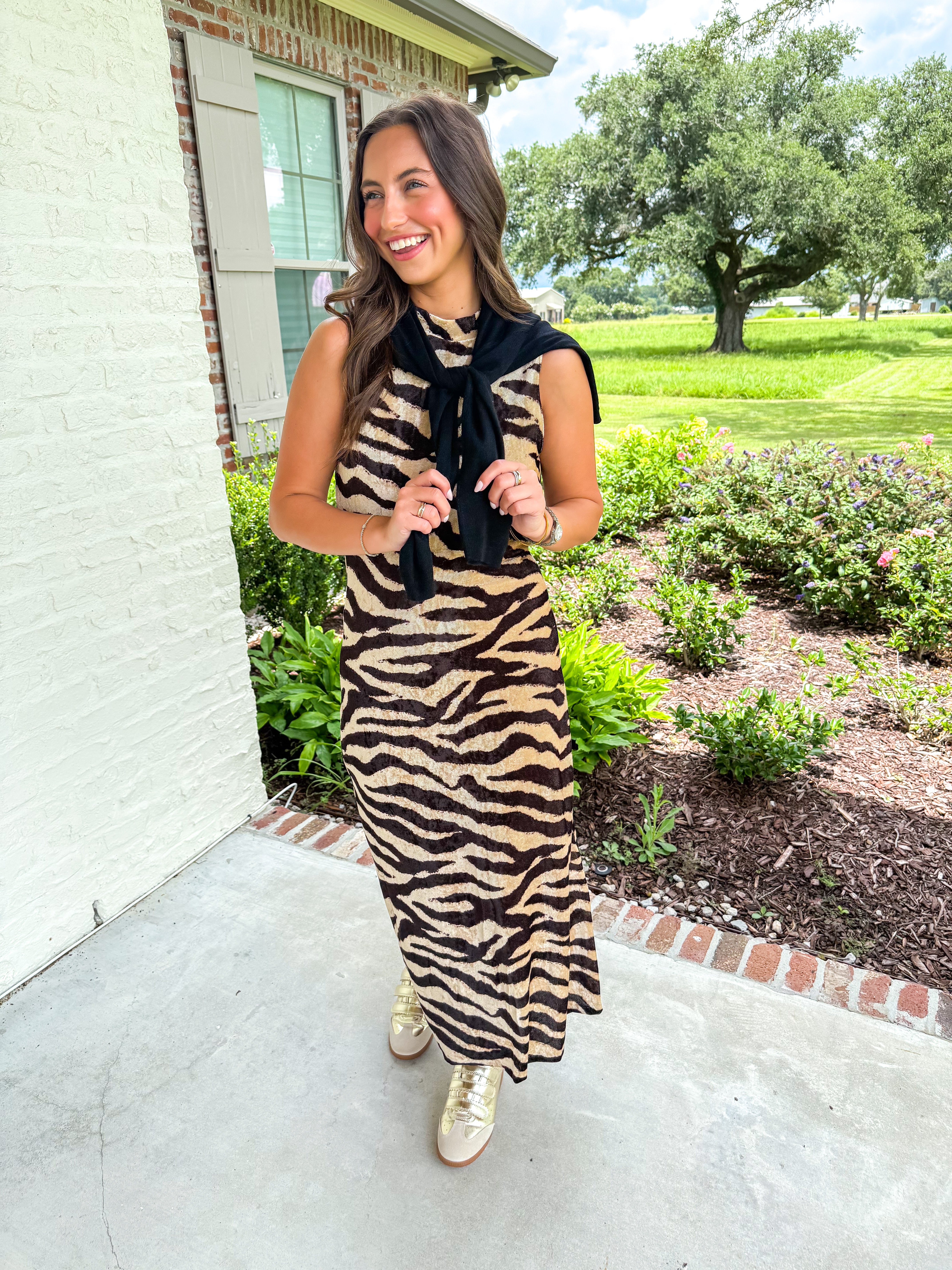 Wild Side Zebra Maxi Dress