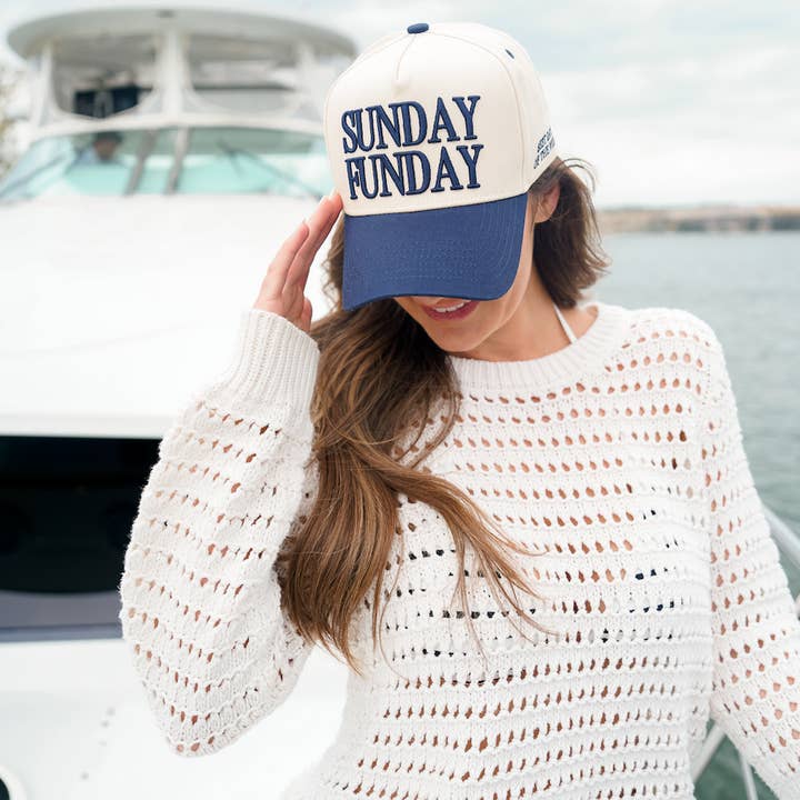 Sunday Funday Trucker Hat - Navy