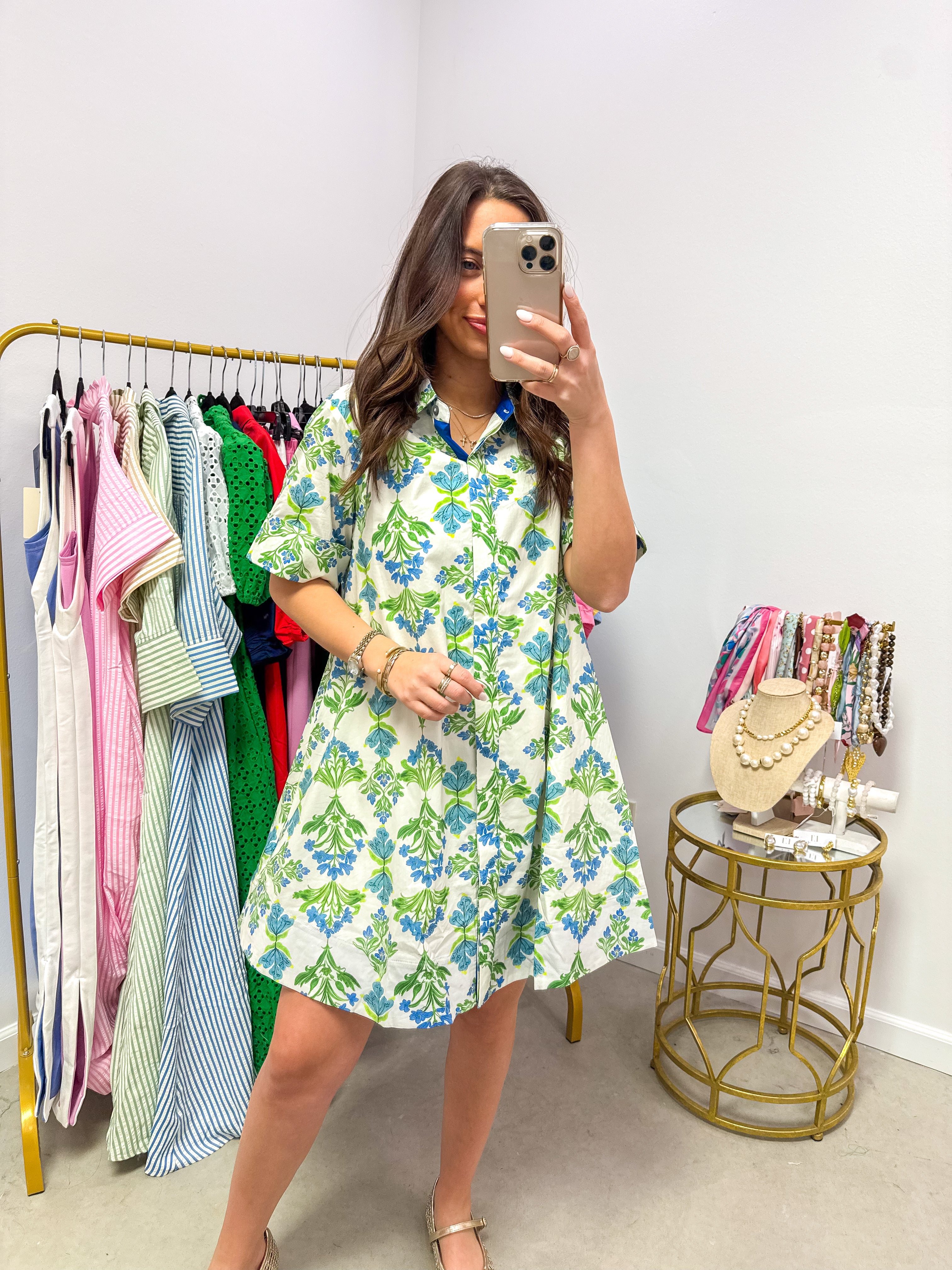 Isla Green & Blue Floral Mini