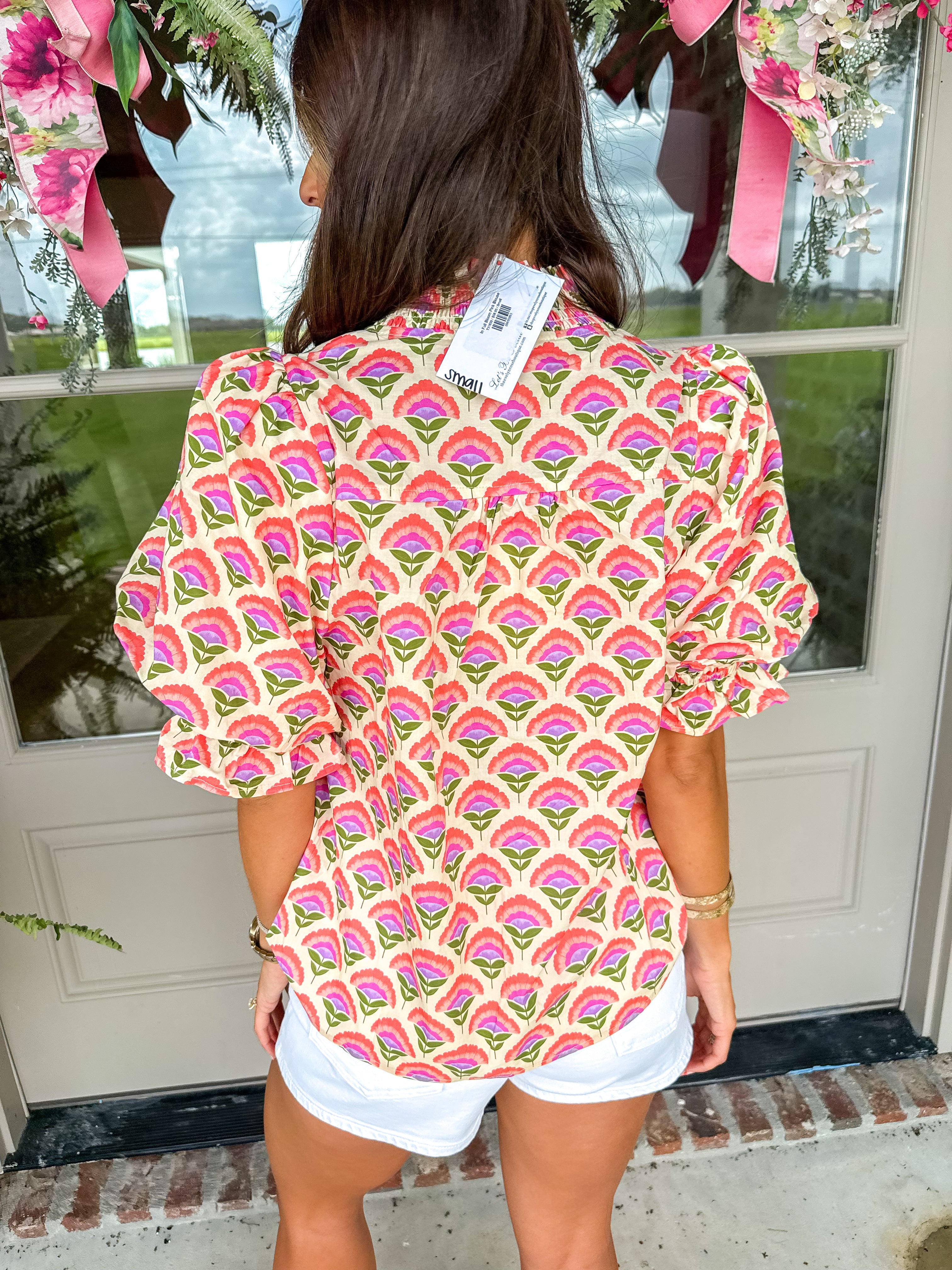 In Full Bloom Pink Blouse