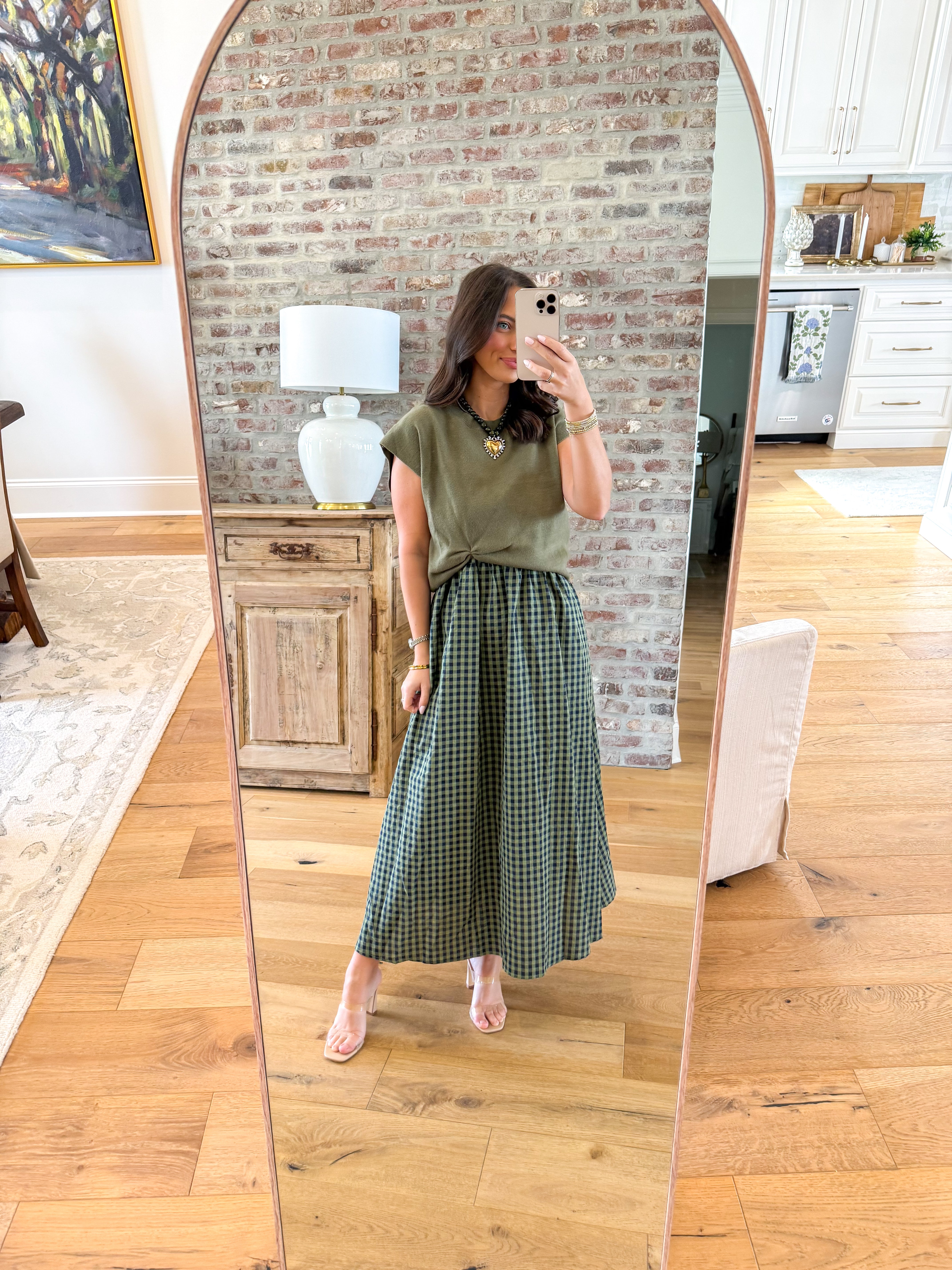 The Sweet Tea Olive Stripe Midi