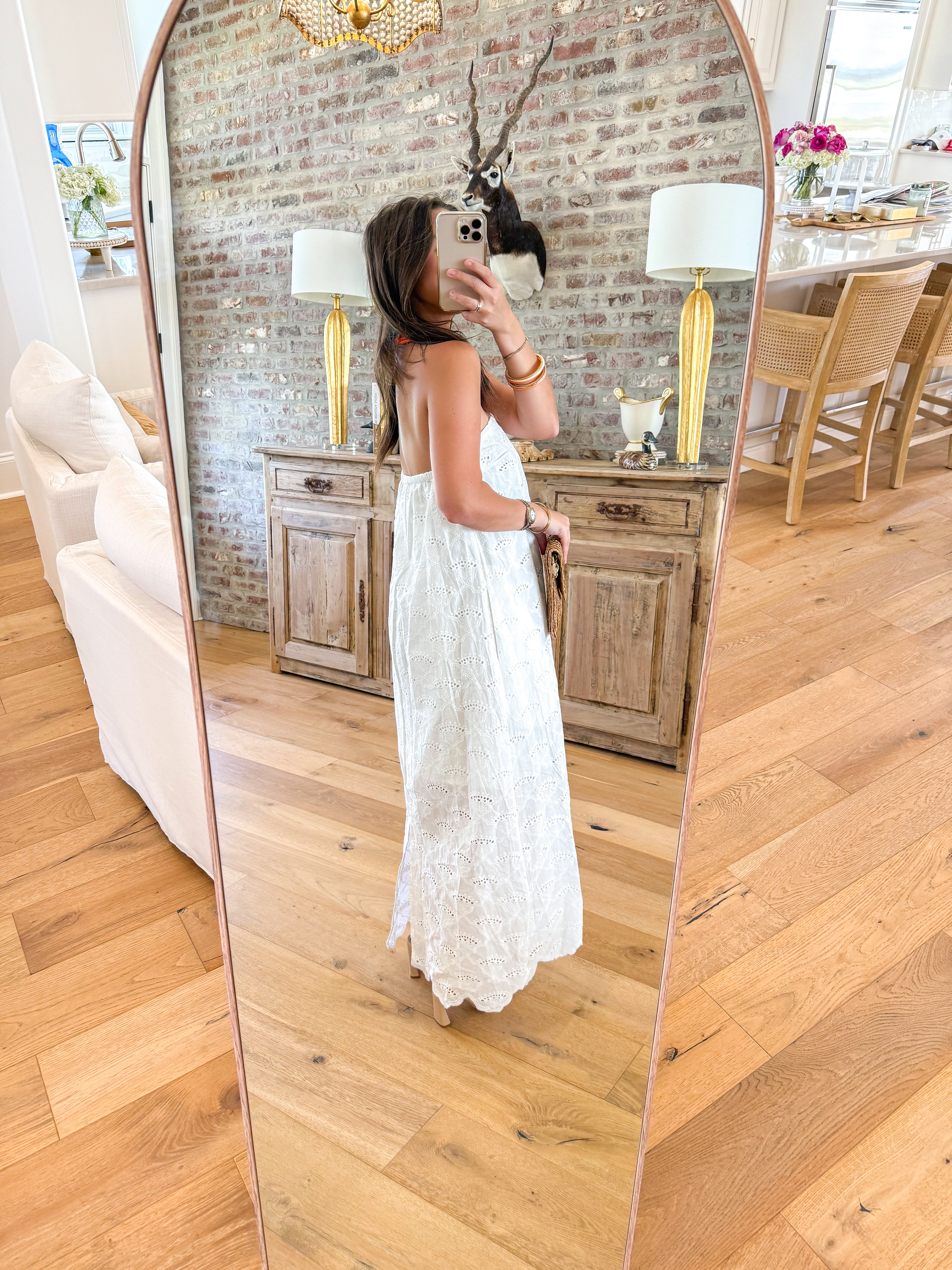Sunny Days Eyelet Midi White