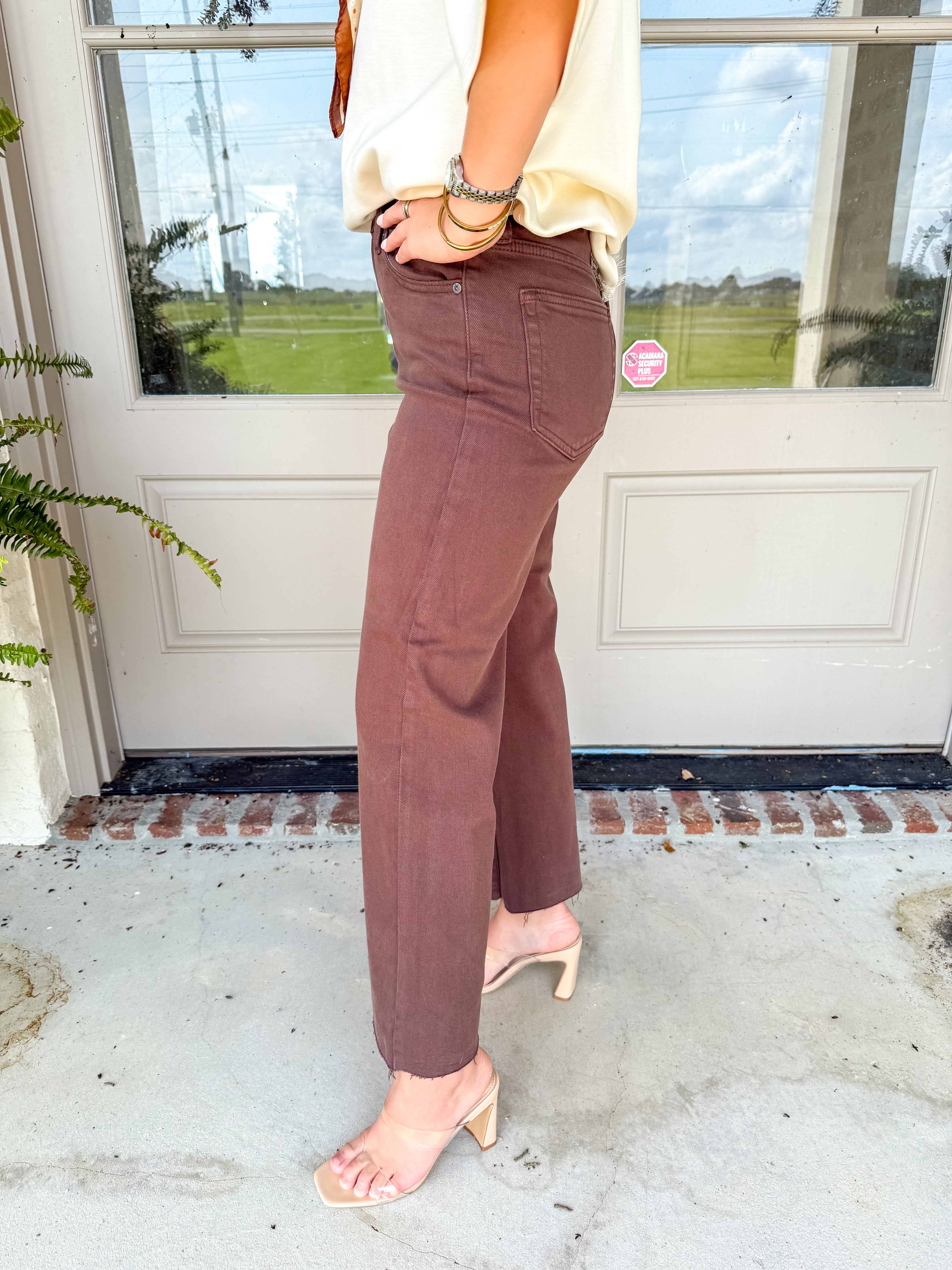 Espresso Slim Wide Leg