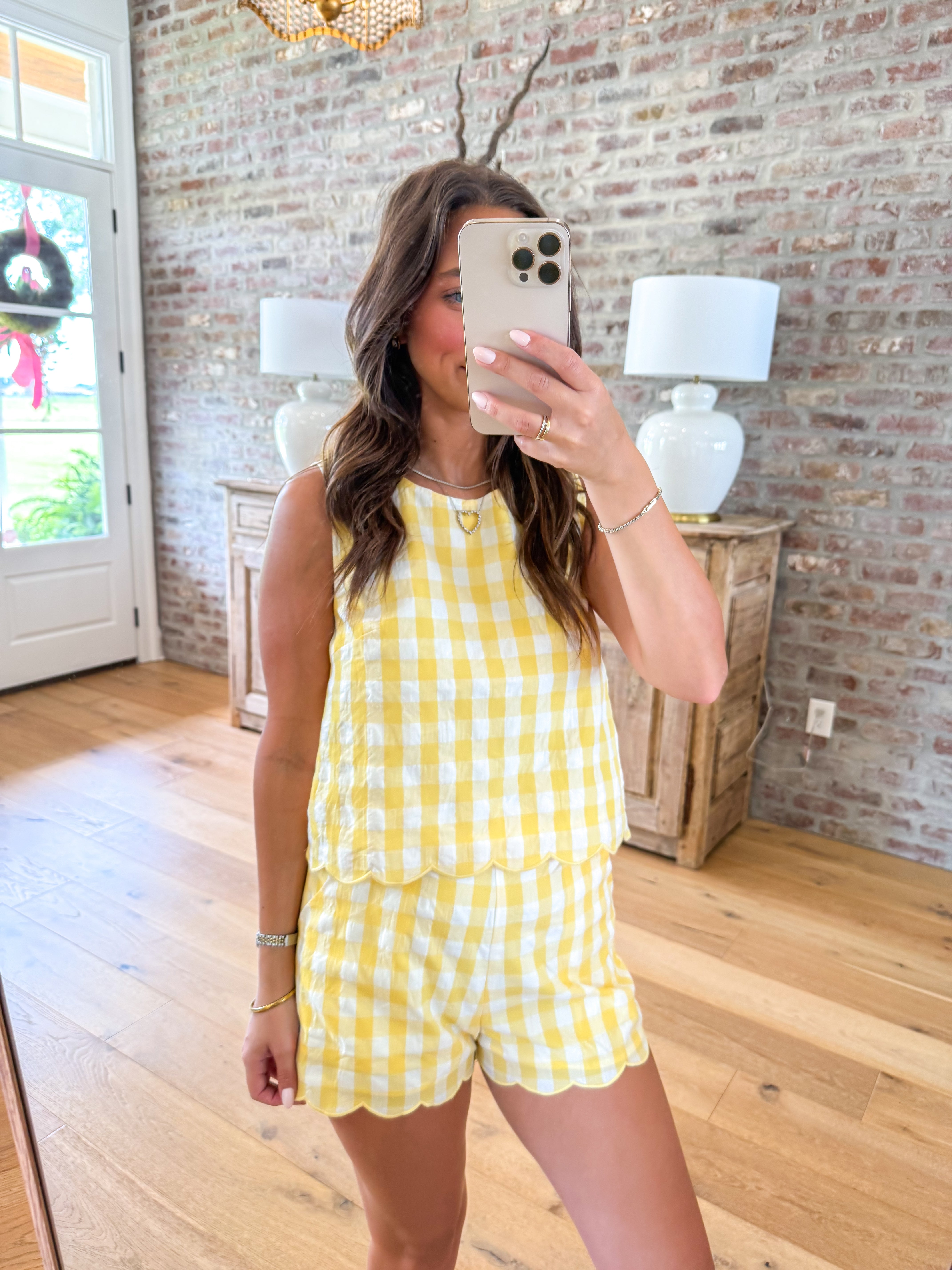 Sunny Side Up Gingham Set Yellow