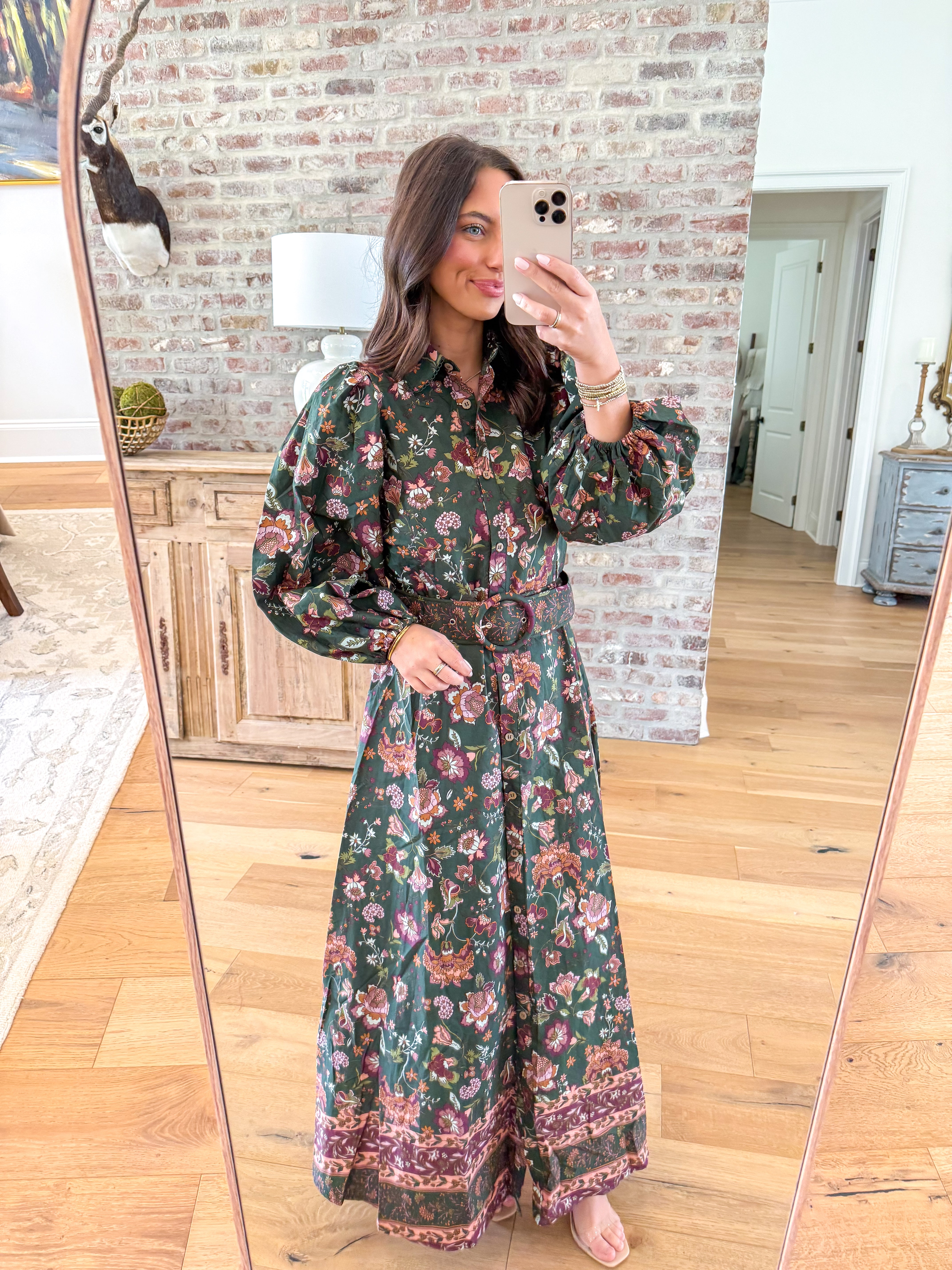 Emerald Meadow Maxi Dress