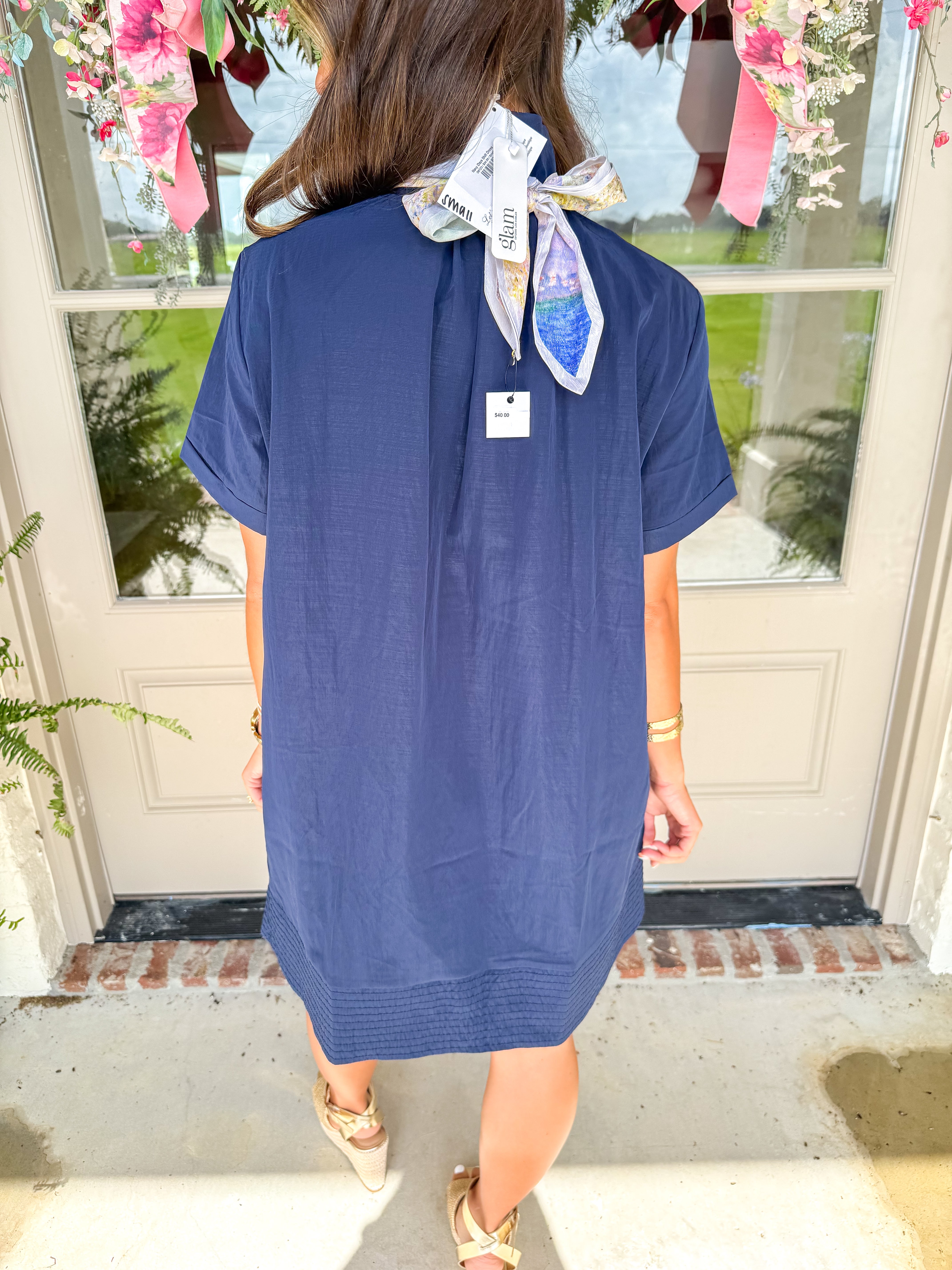 Navy Days Shift Dress