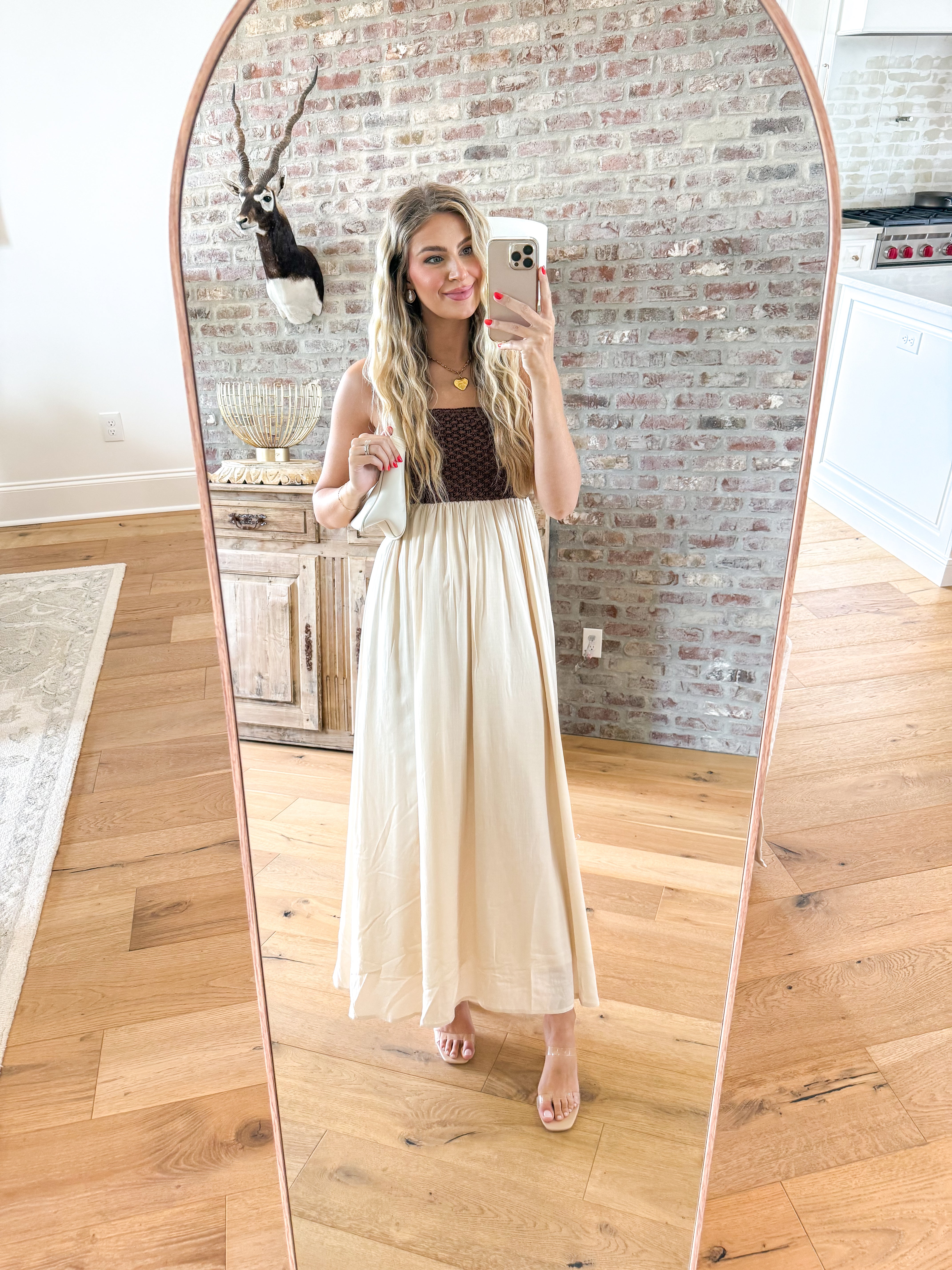 Jane Basket Weave Mixed Media Maxi