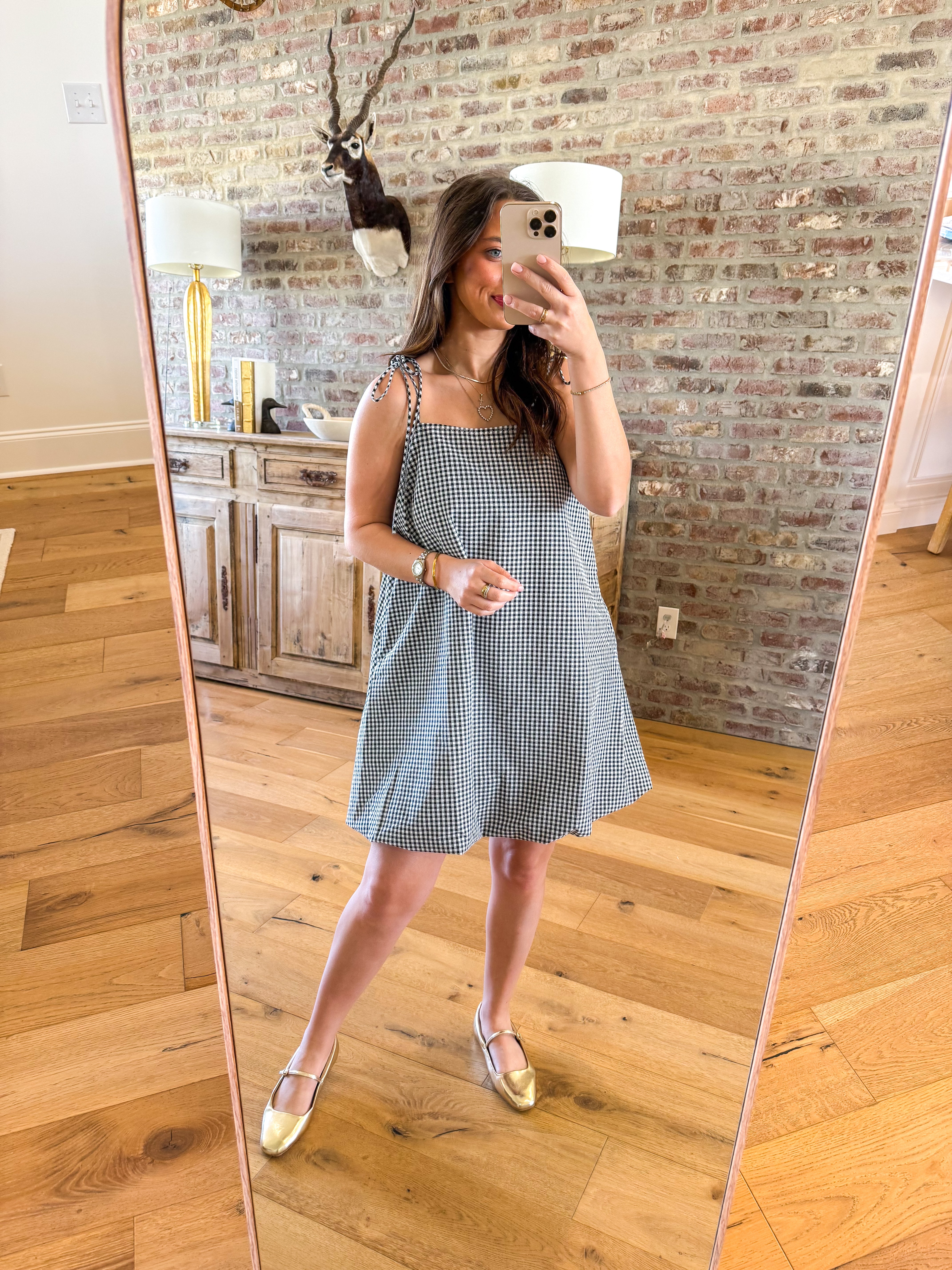 City Check Black Gingham Mini