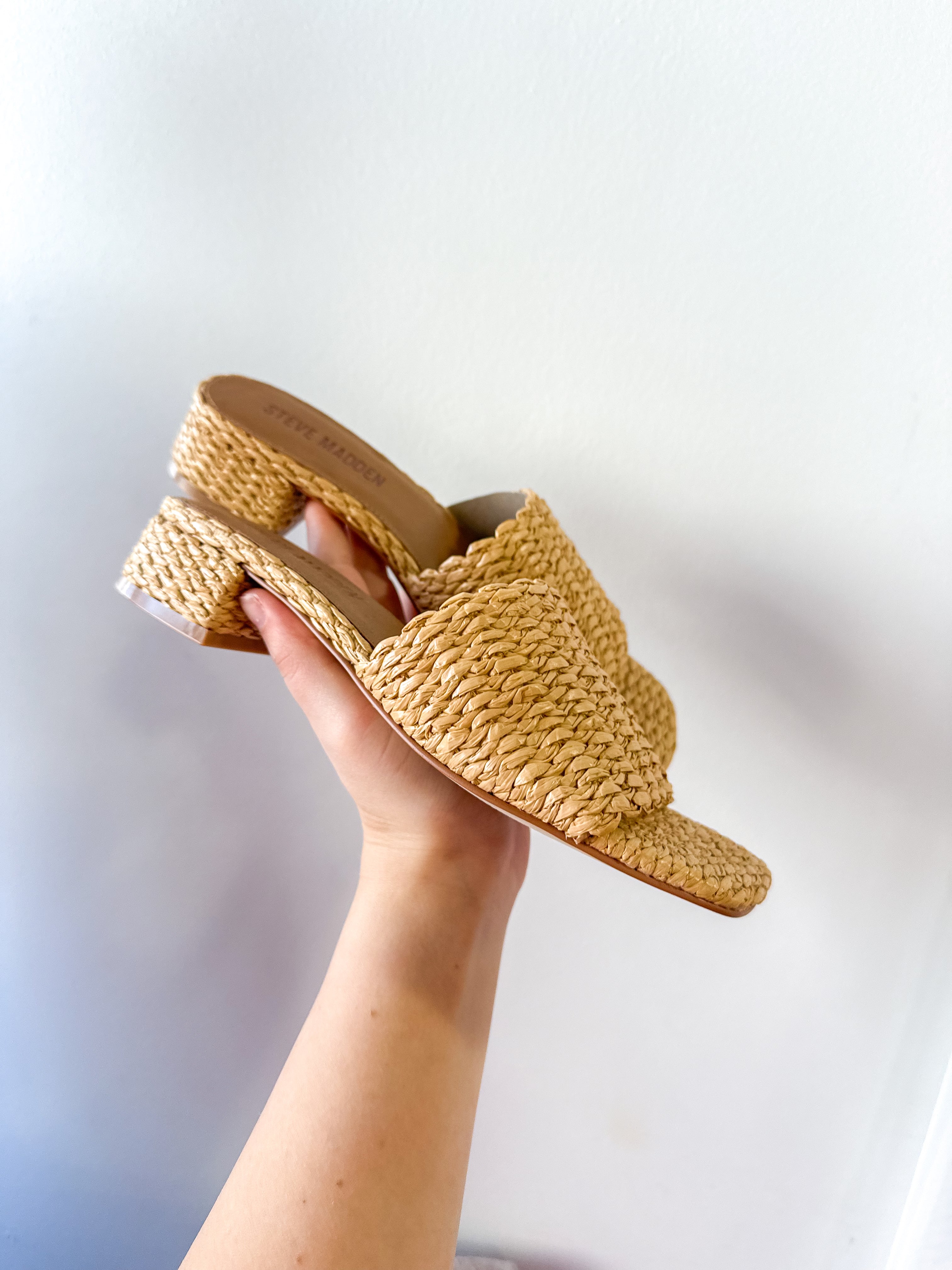 Montgomery Raffia Square-Toe Sandal