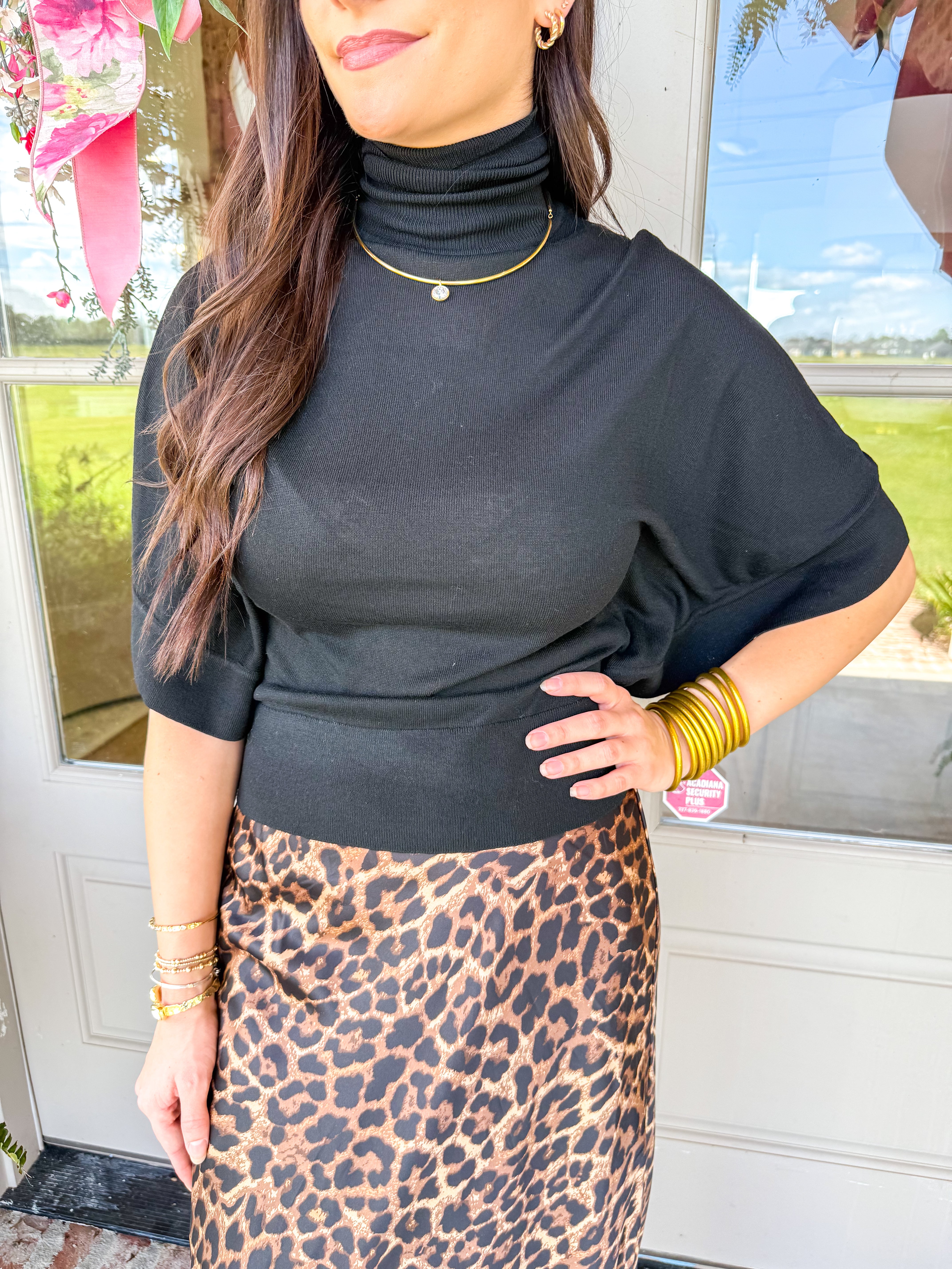 The Black Batwing Turtleneck