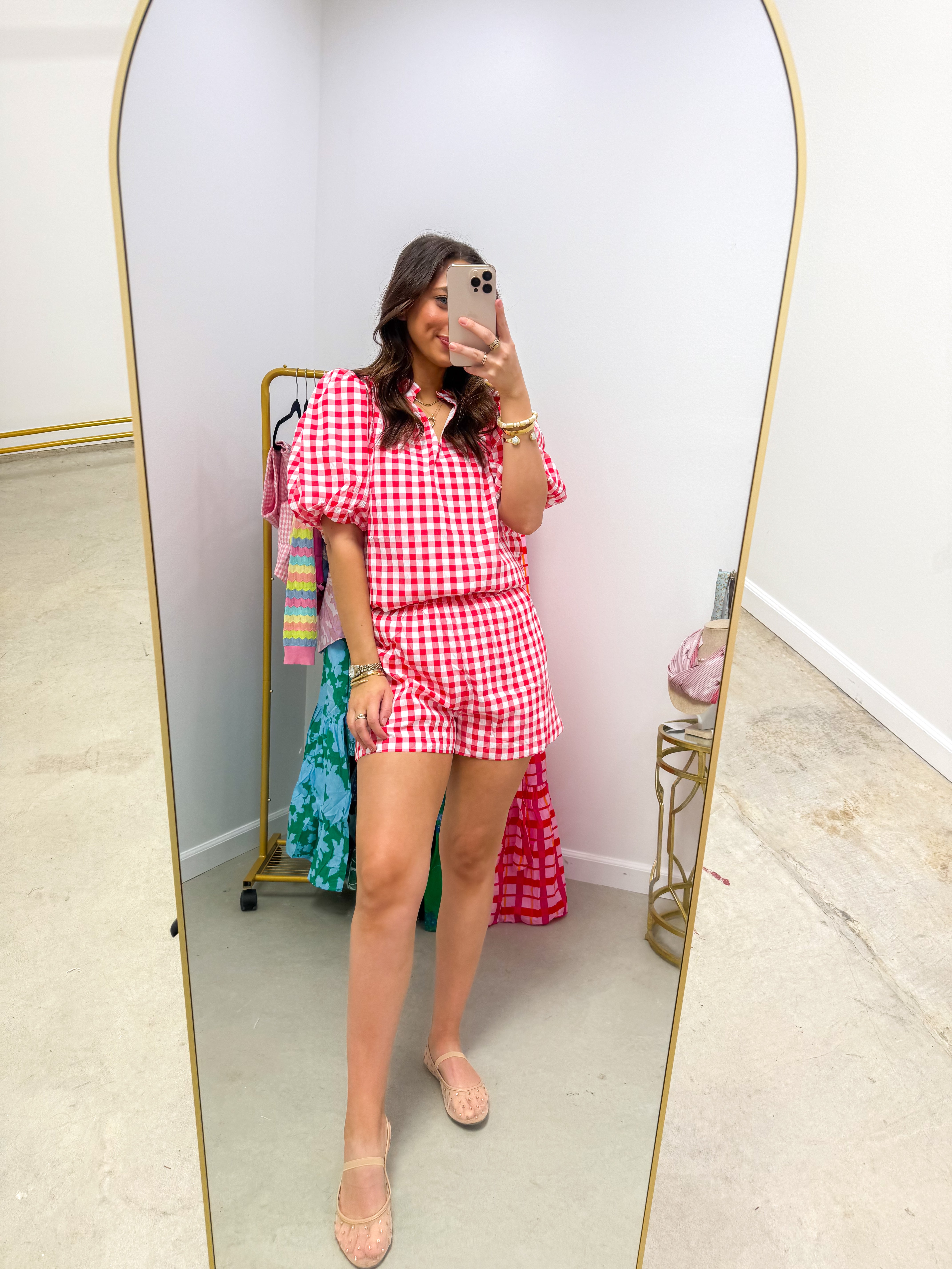 Chelli Checker Gretna Ruffle Blouse