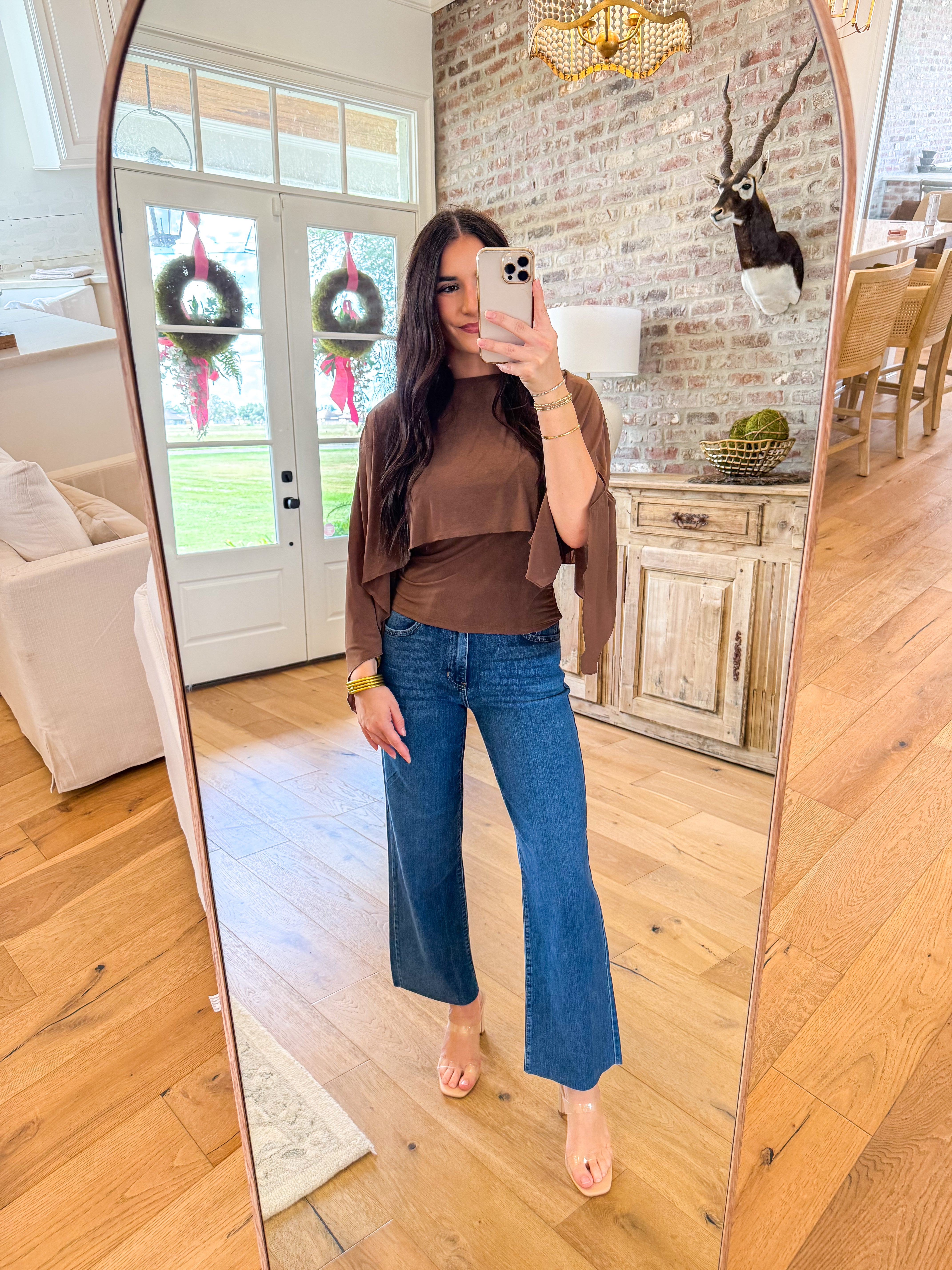 The Mocha Cape Top