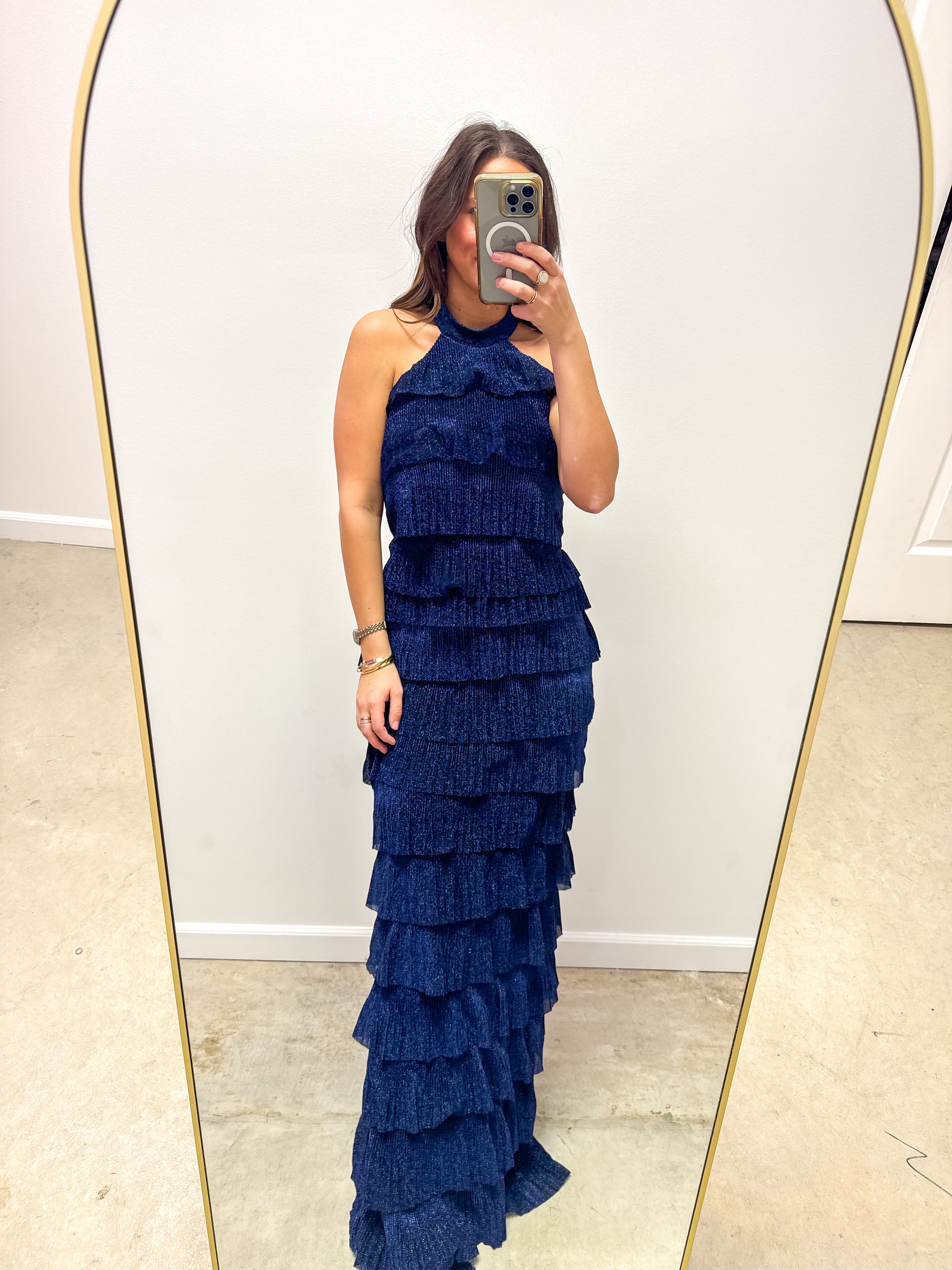 Gilded Krewe Navy Ball Gown