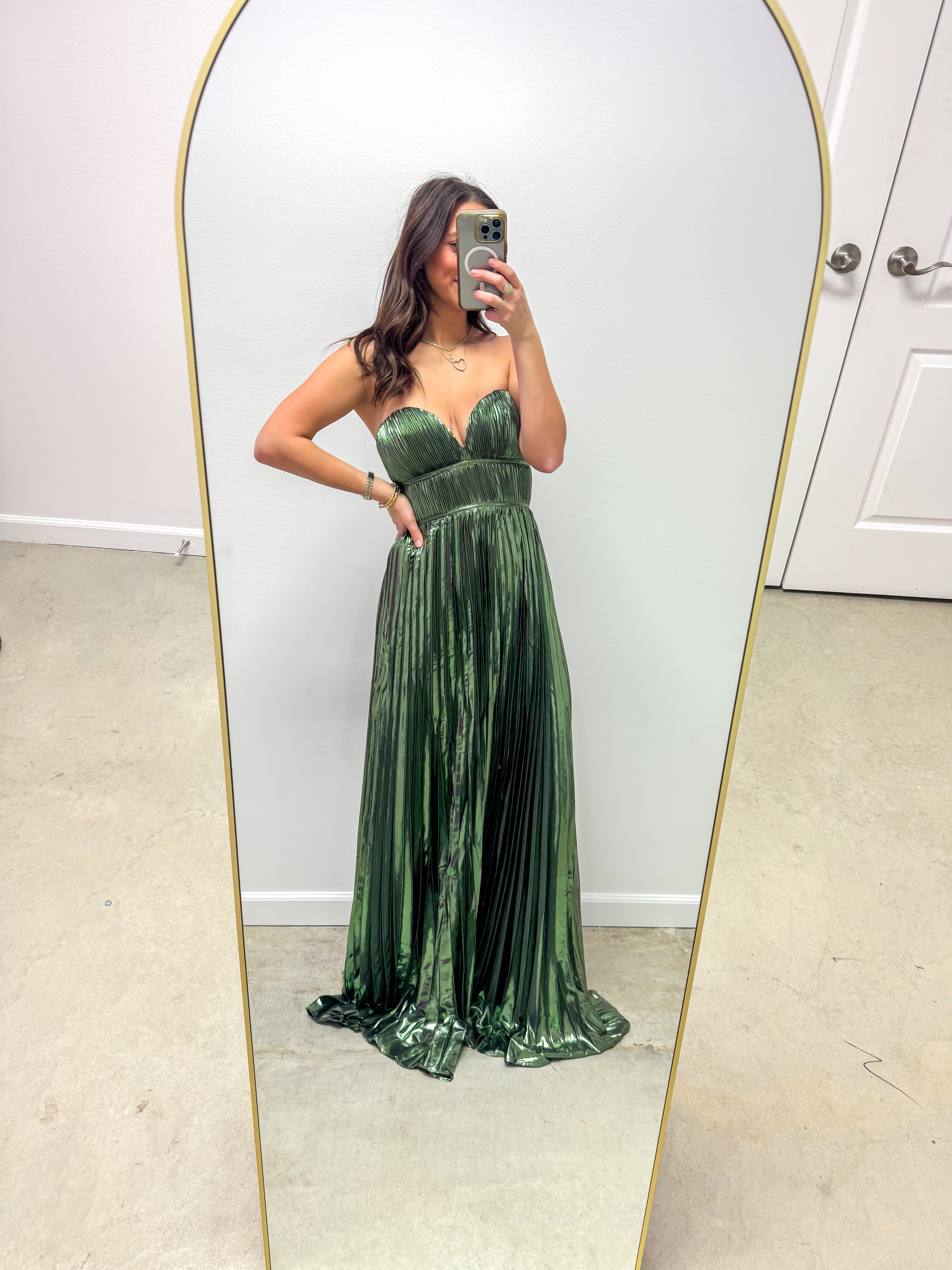Southern Masque Olive Ballgown