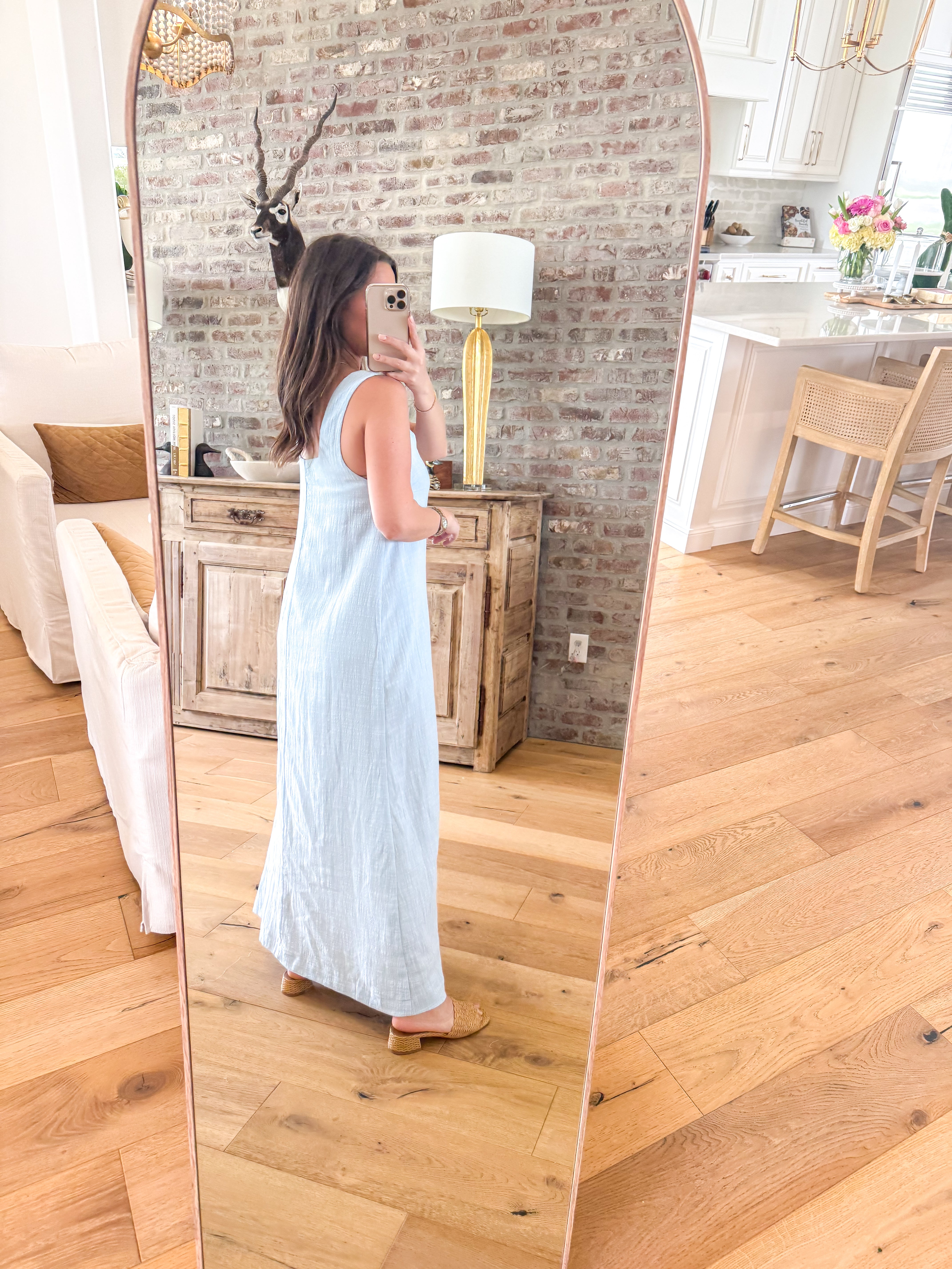 Avery Blue Relaxed Maxi Tank Dress