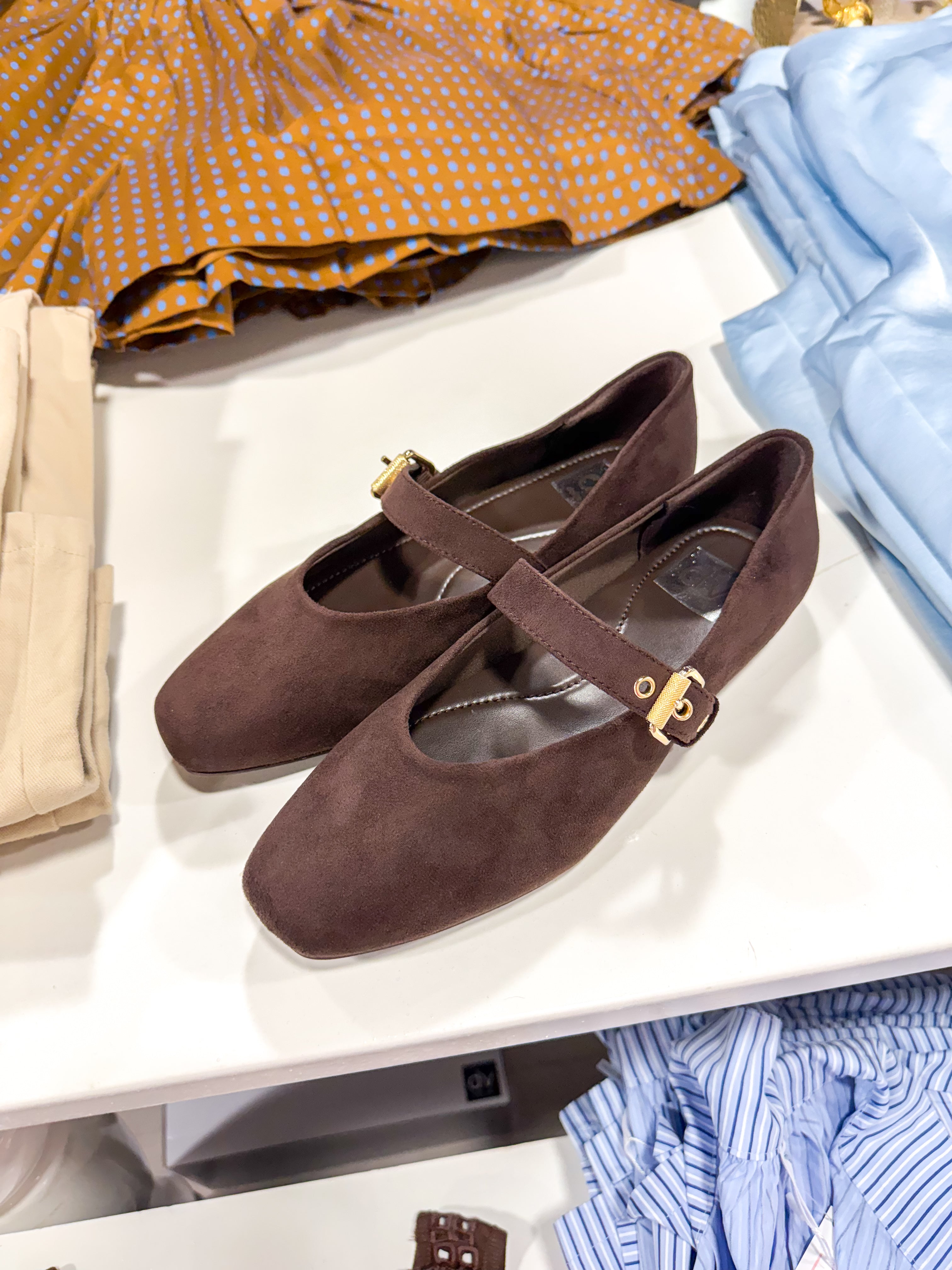 Mulaney Chocolate Ballet Flats