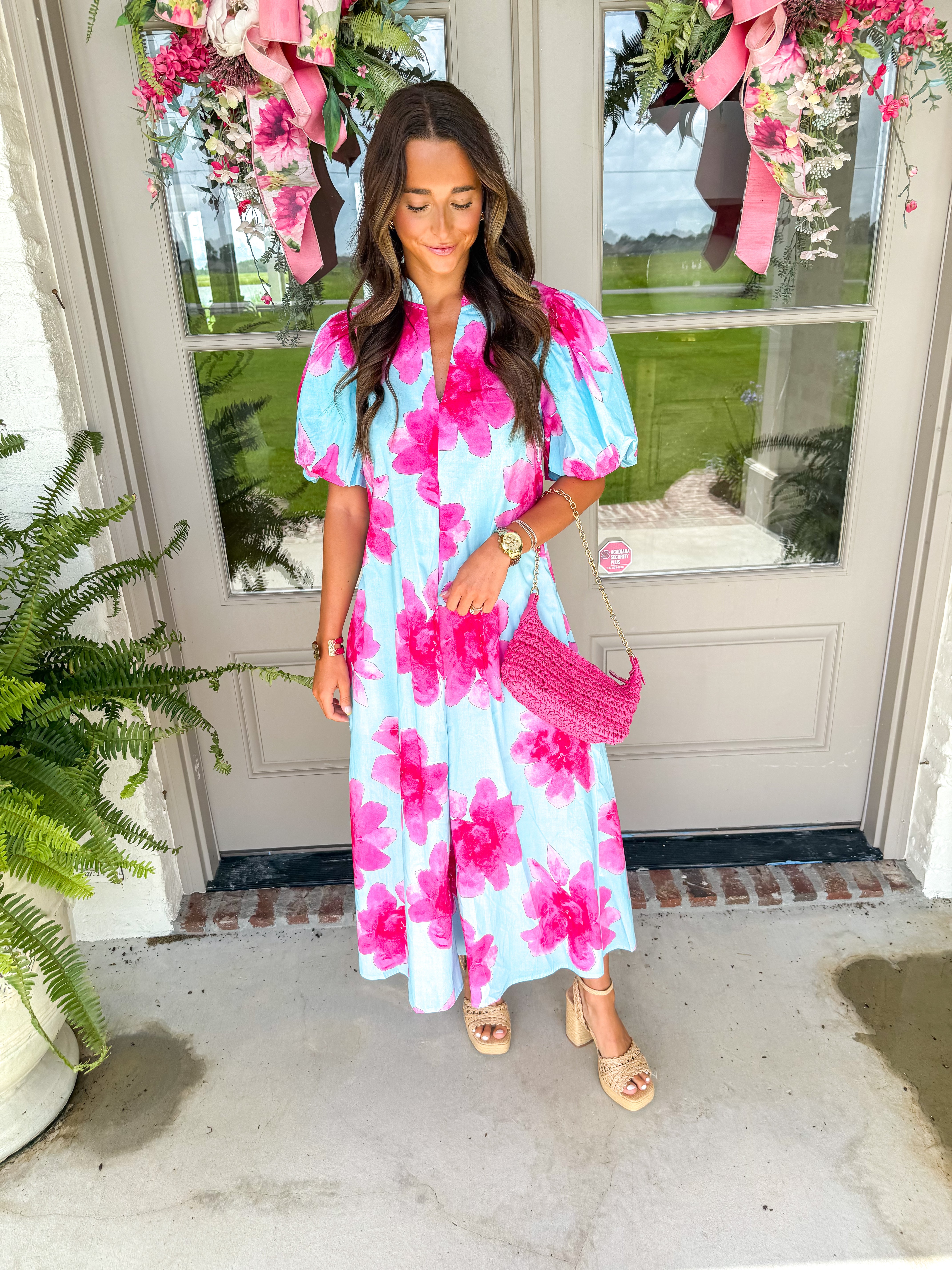 Something Blue Floral Midi