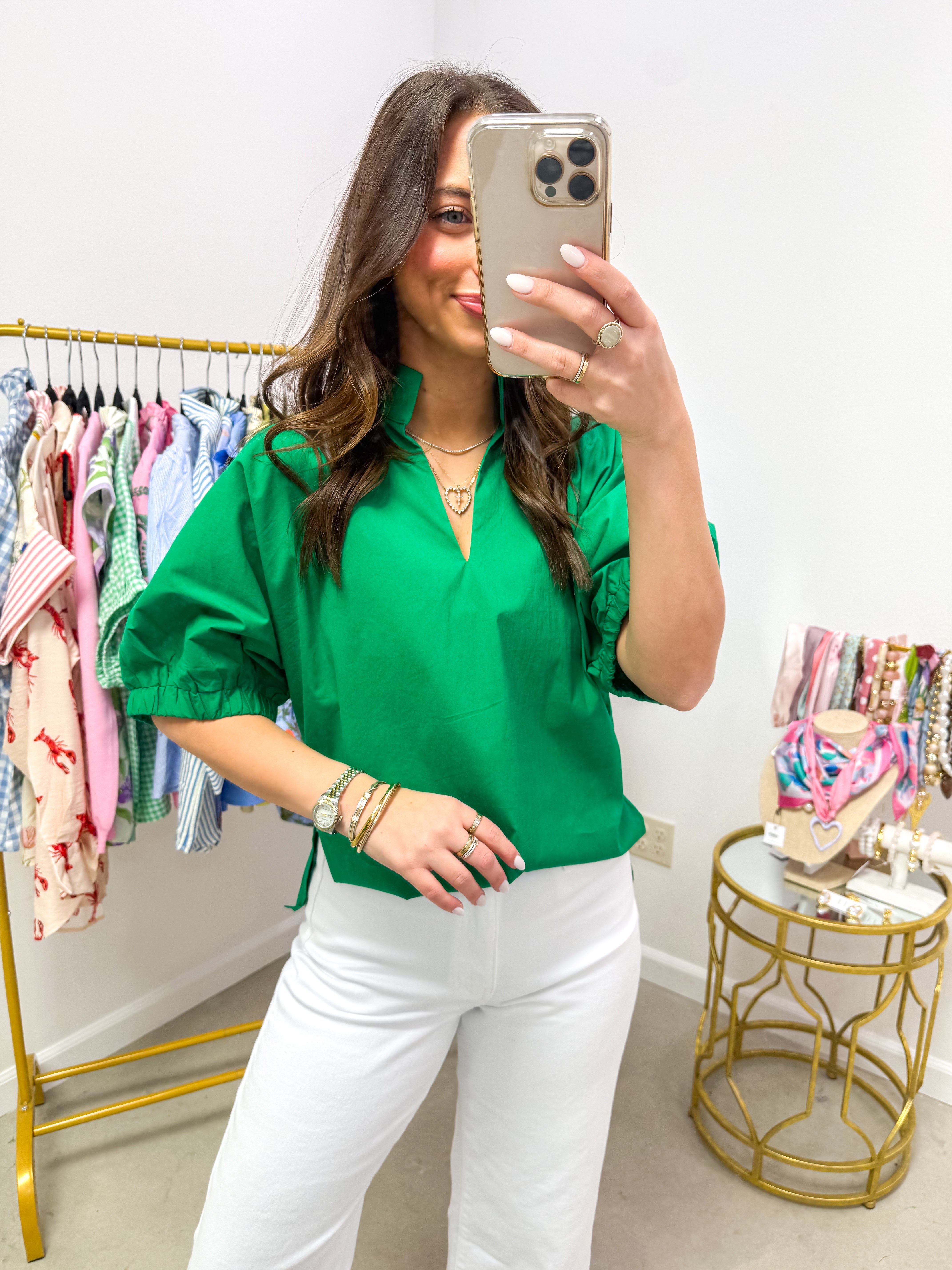Everyday Kelly Green Top