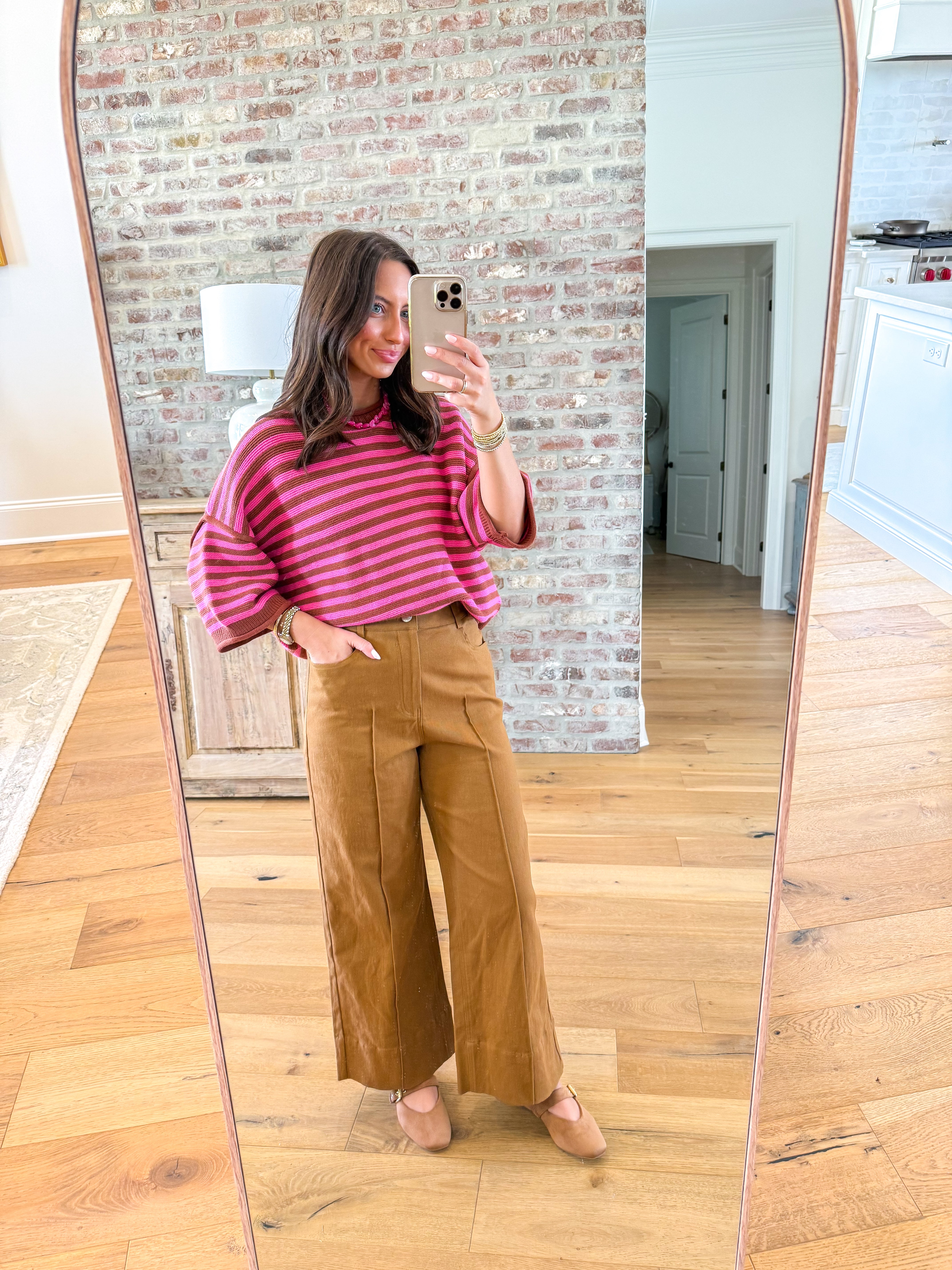 Pinkway Stripe Knit Top