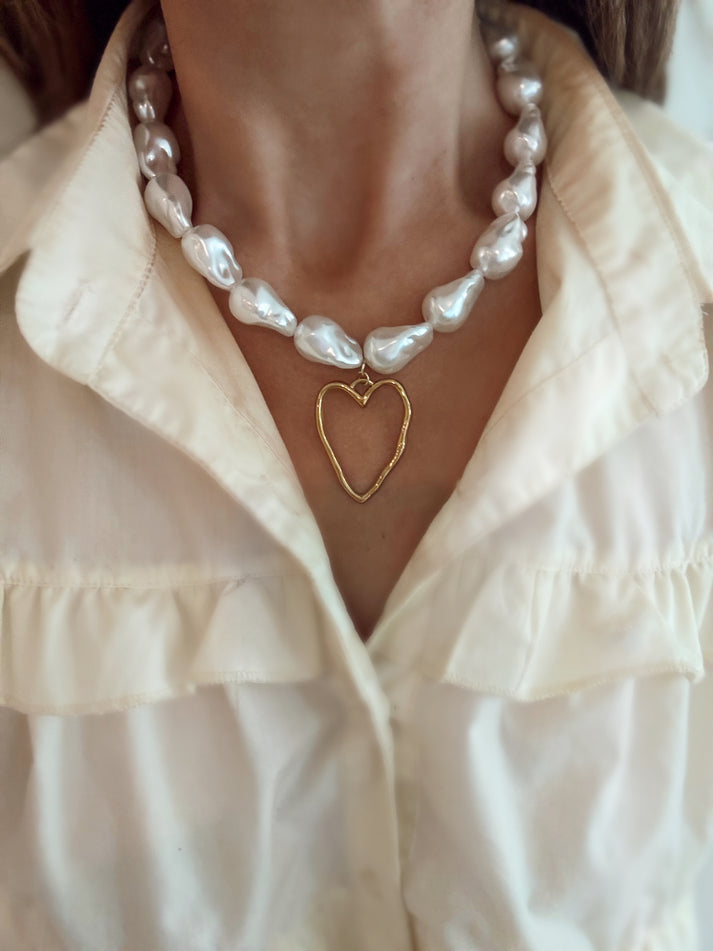 Statement Baroque Heart Necklace