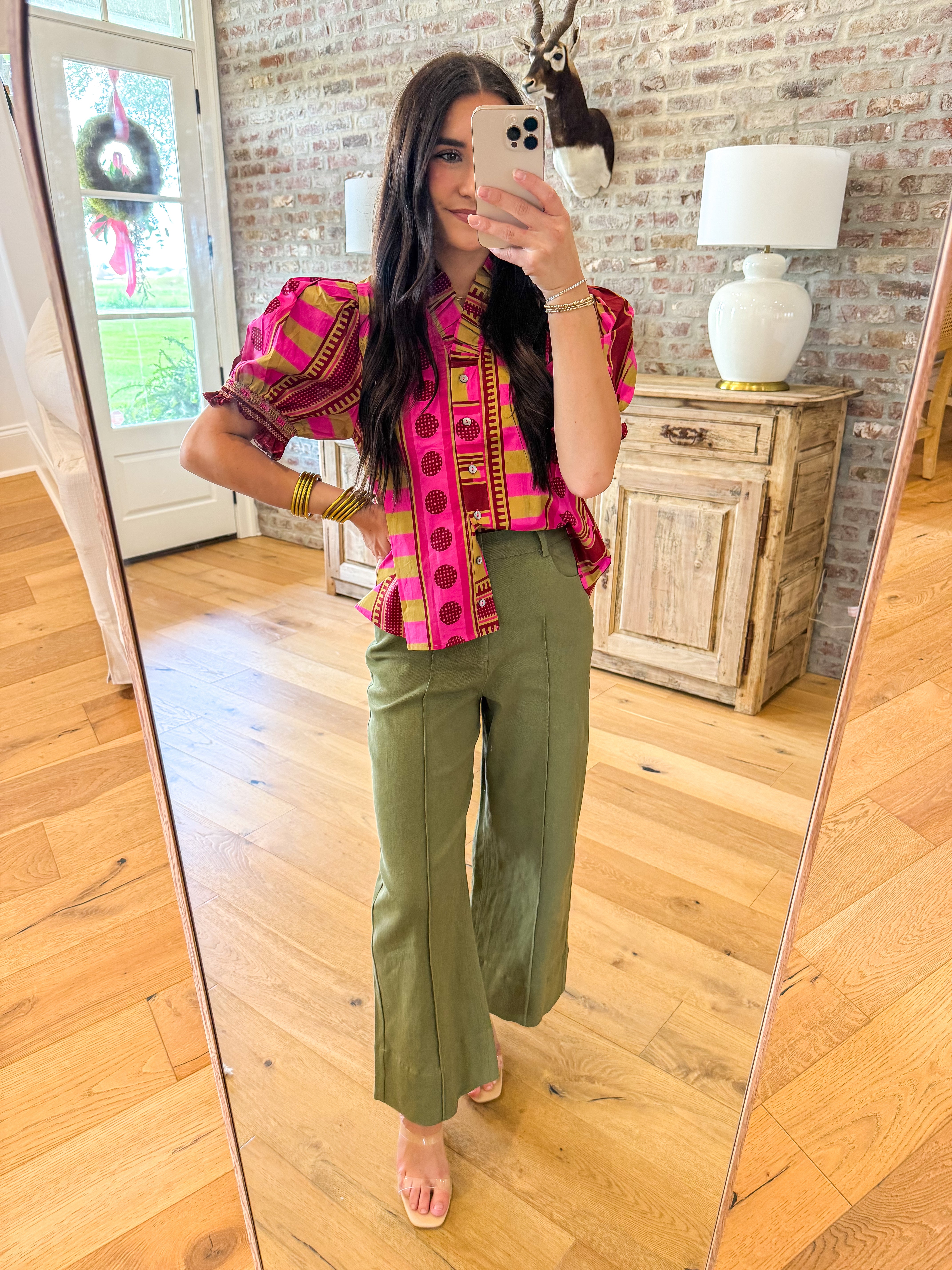 The Penelope Mixed Print Blouse