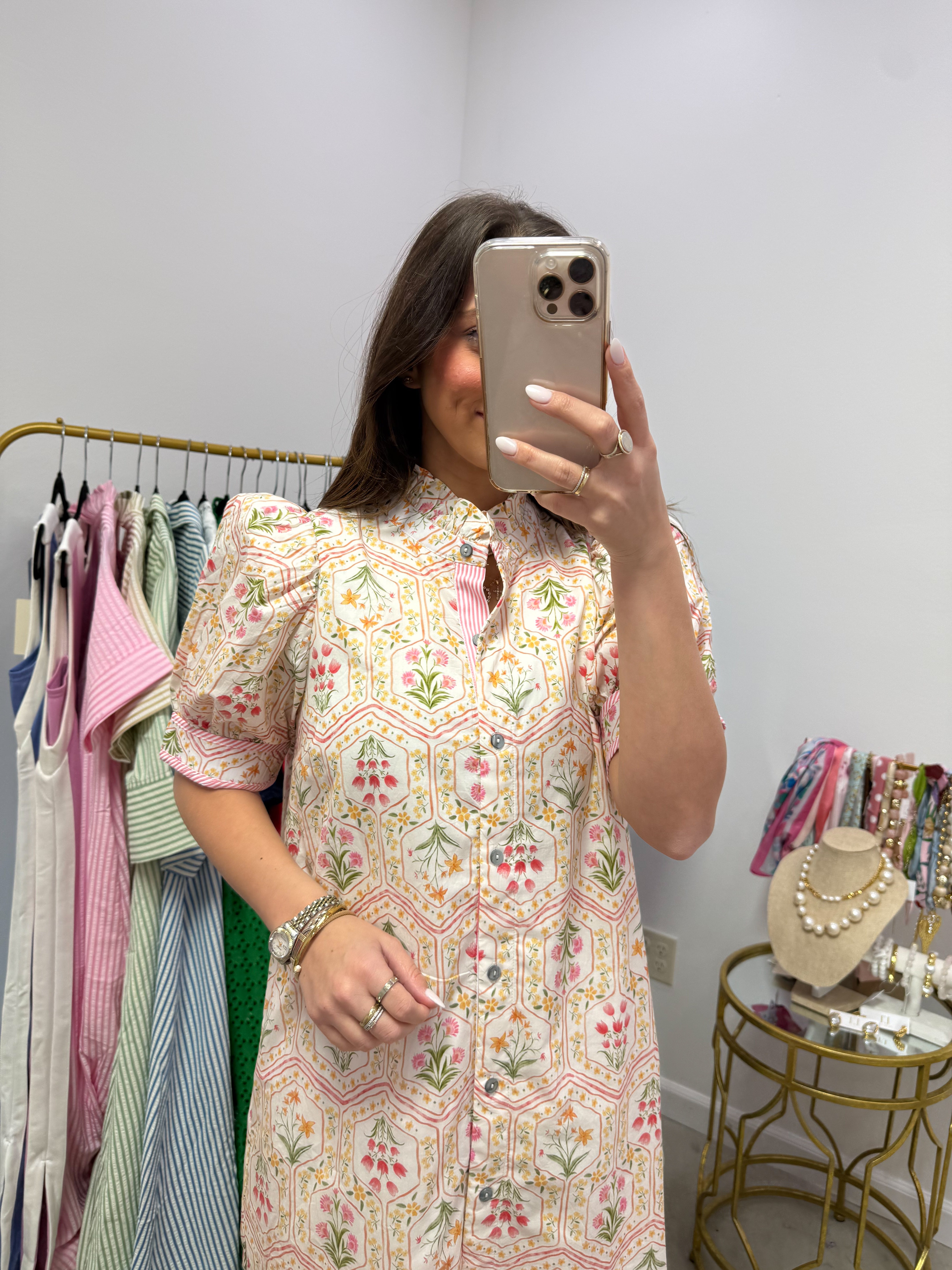 Blooming Grace Pink Floral Midi