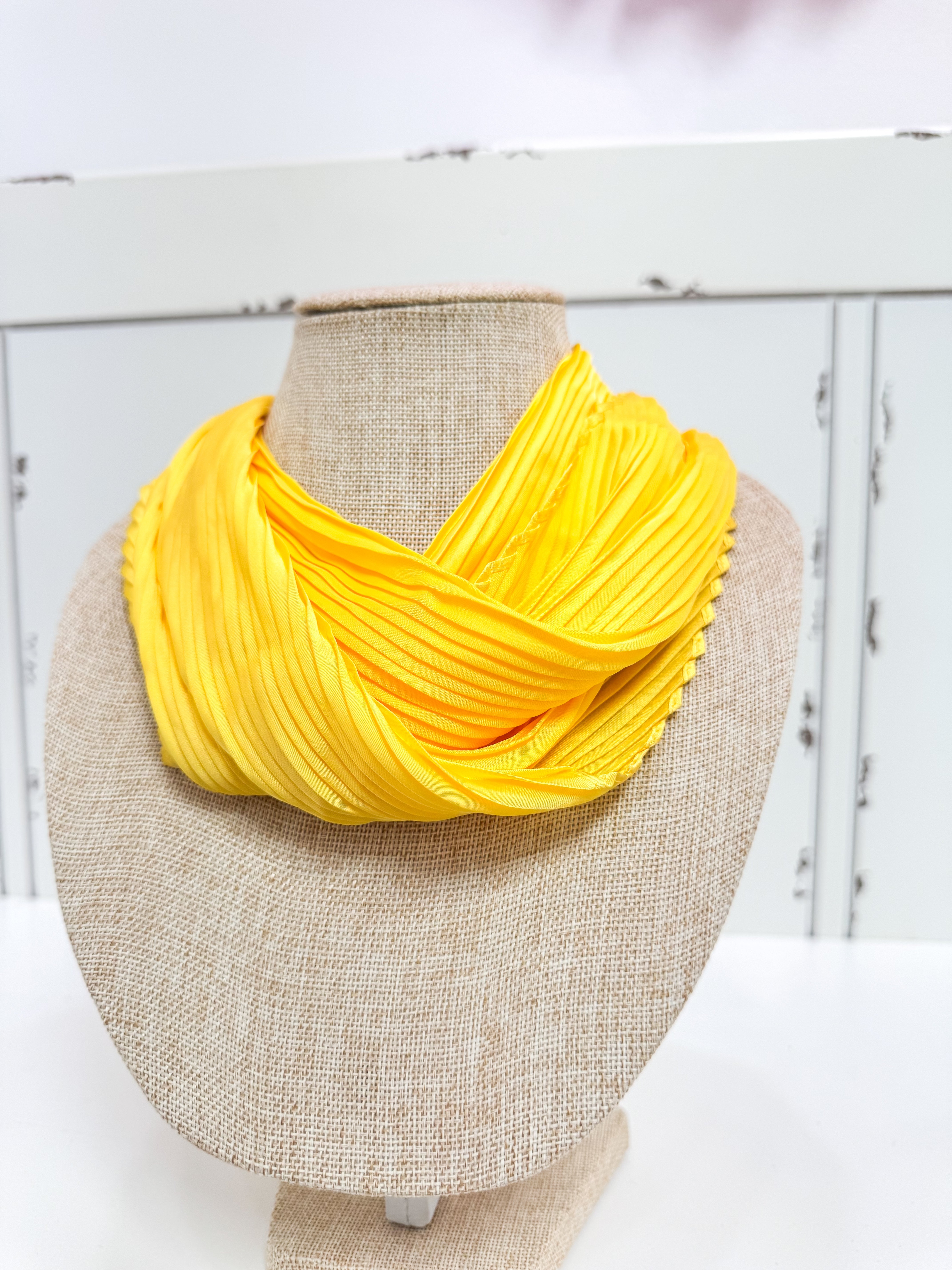 Yellow Ribbed Scarf