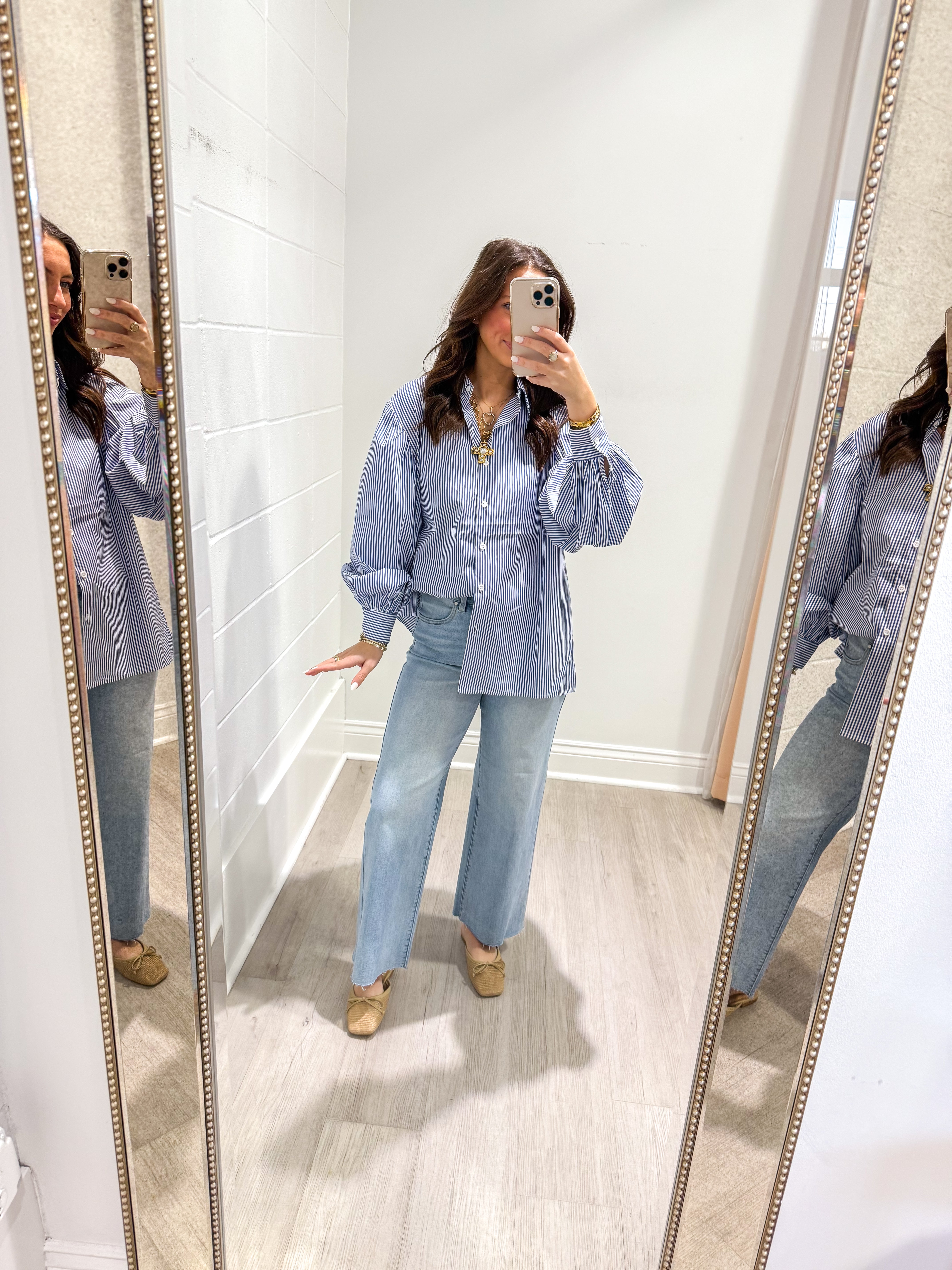 Mariner Light Blue Striped Blouse