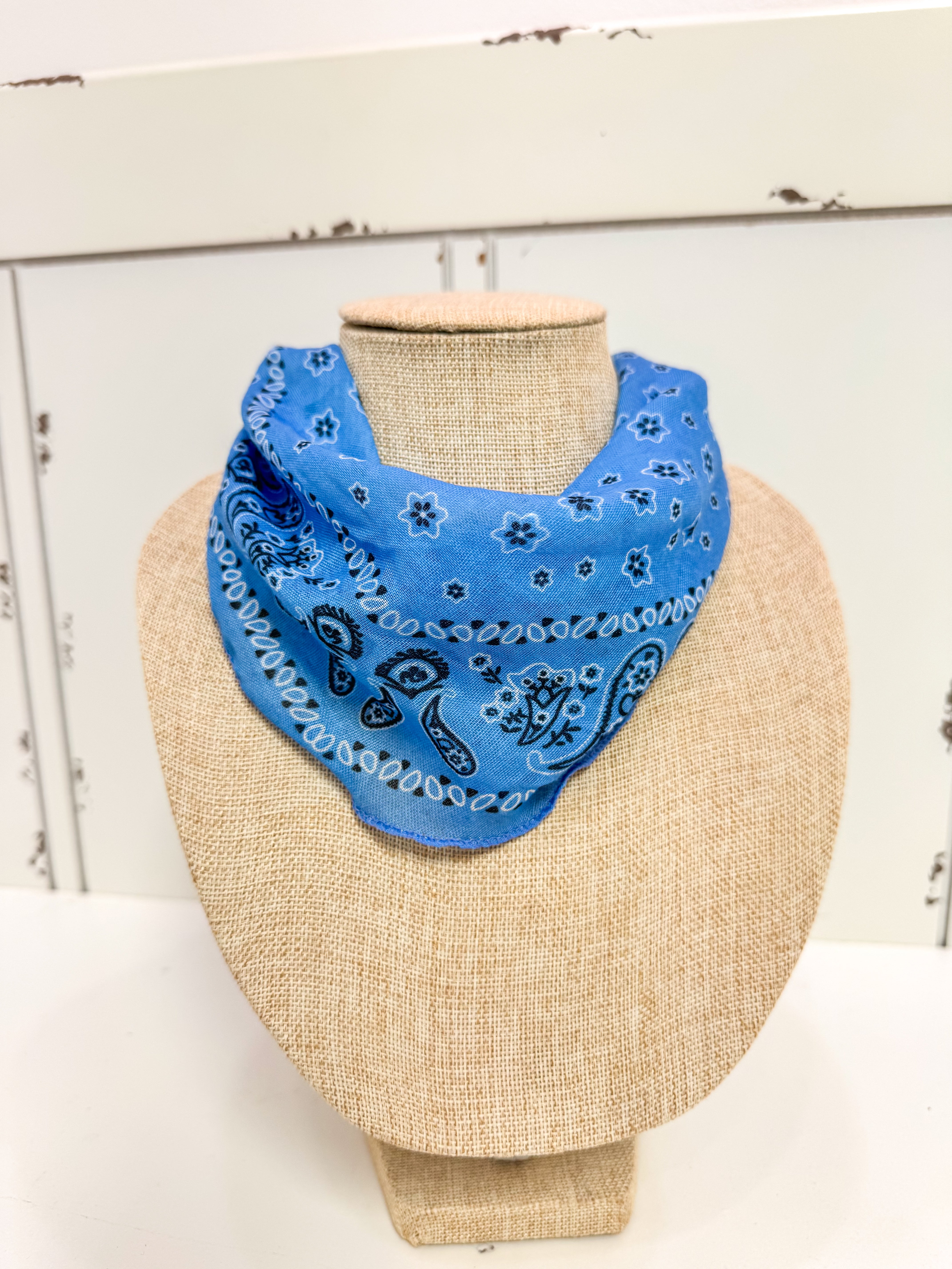 Denim Blue Bandana Scarf