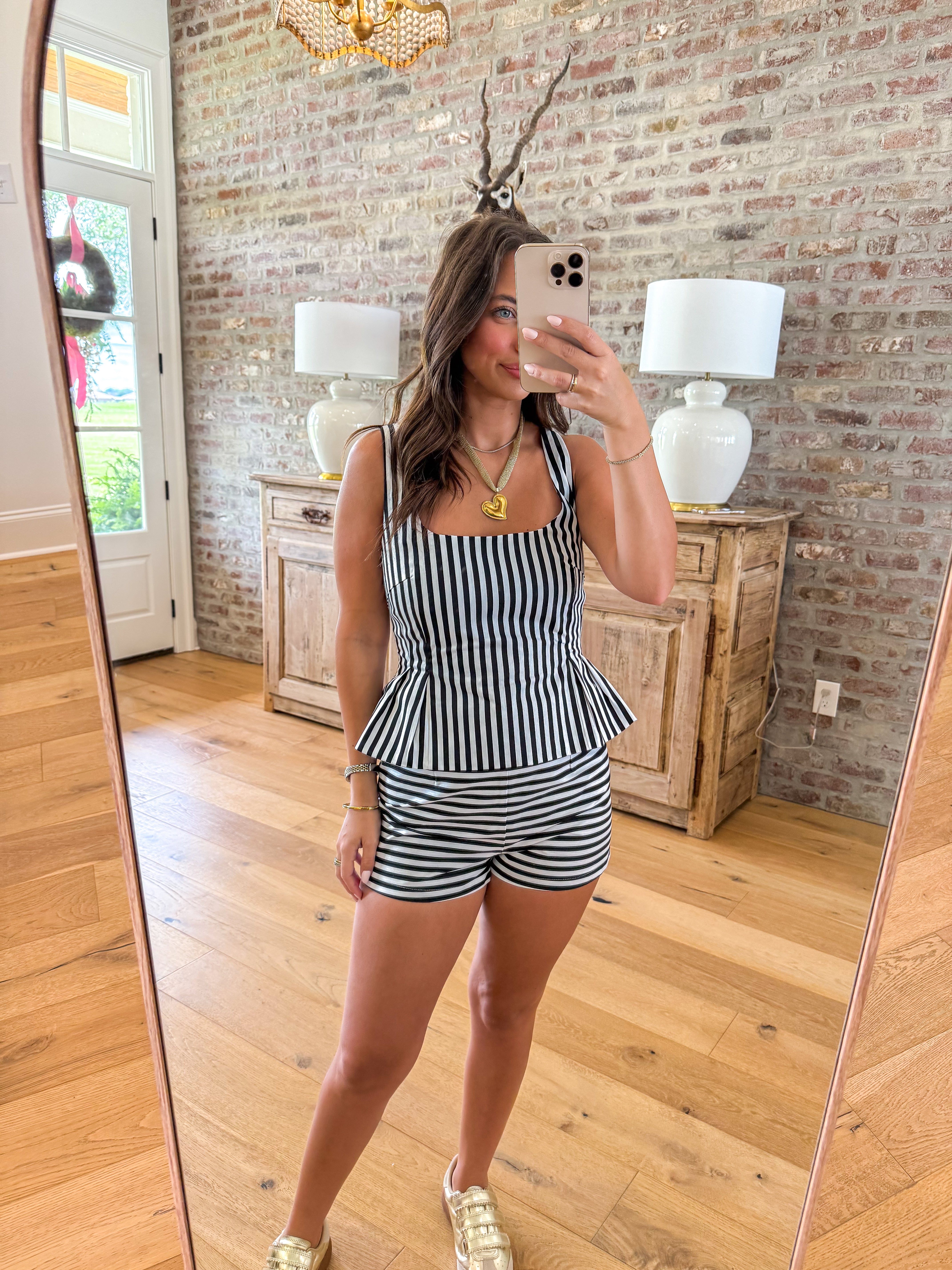 Anna Black & White Striped Set