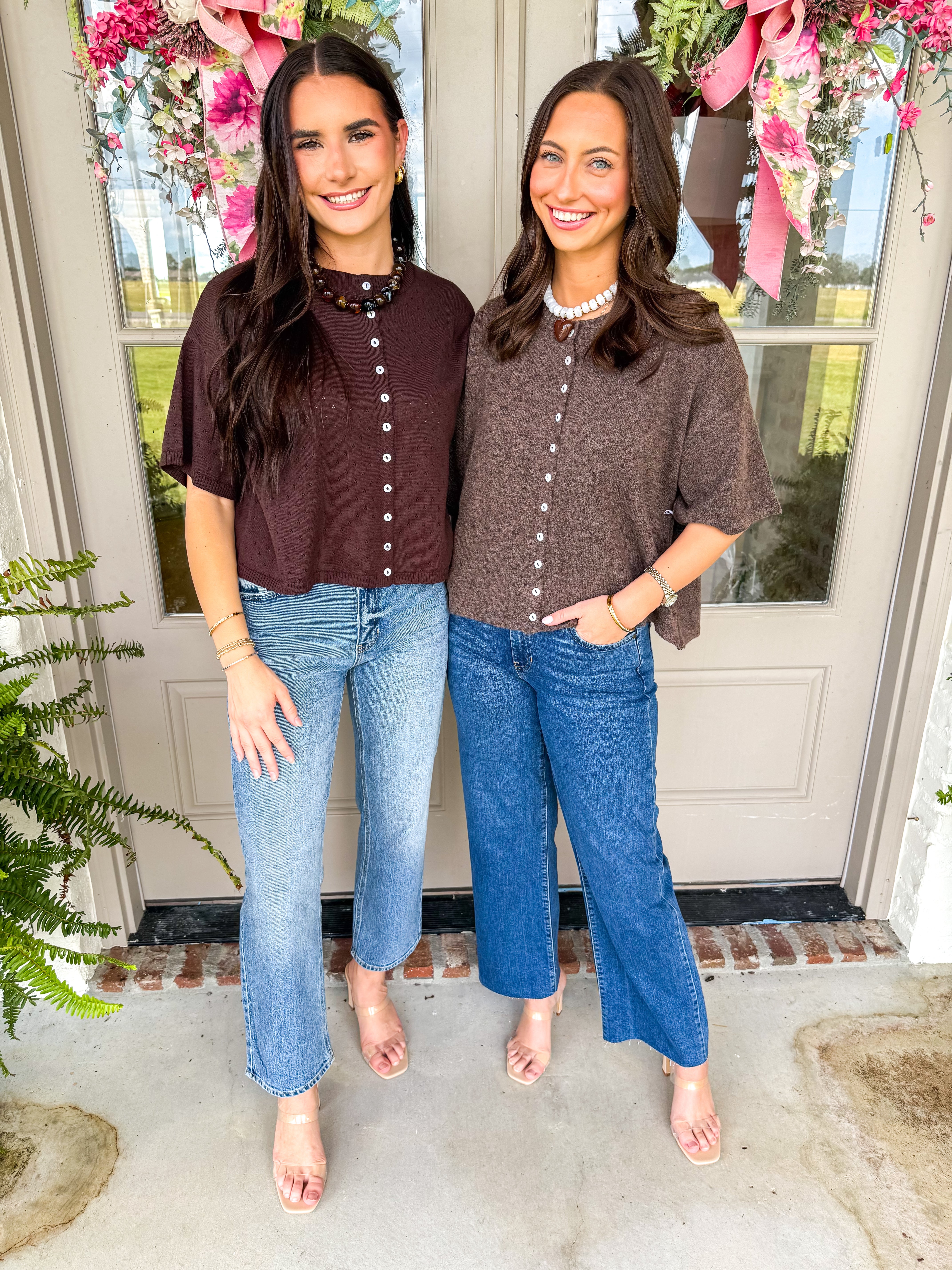 The Pointelle Perfect Cardigan Chocolate