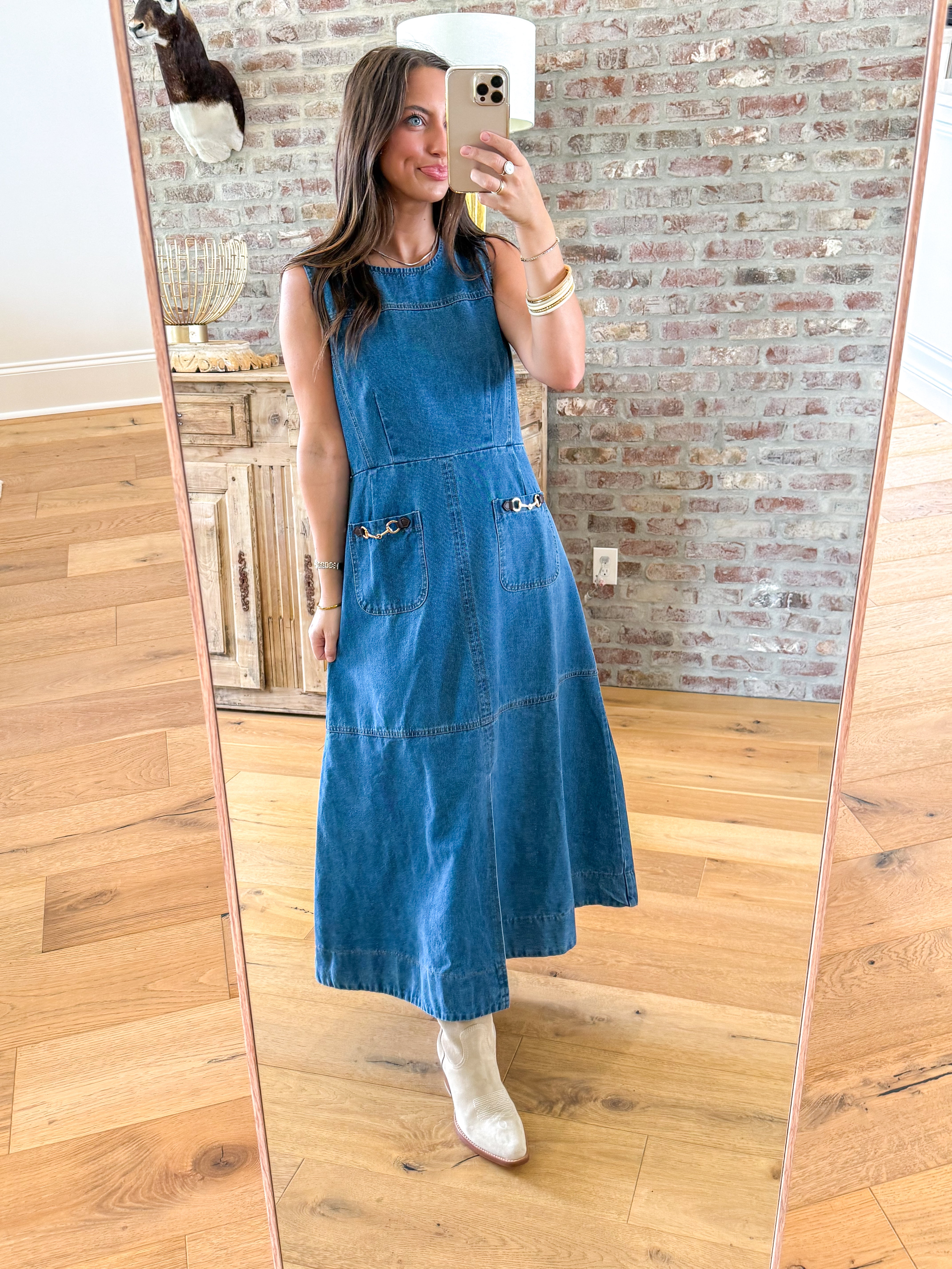 Chamberlain Light Denim Midi Dress
