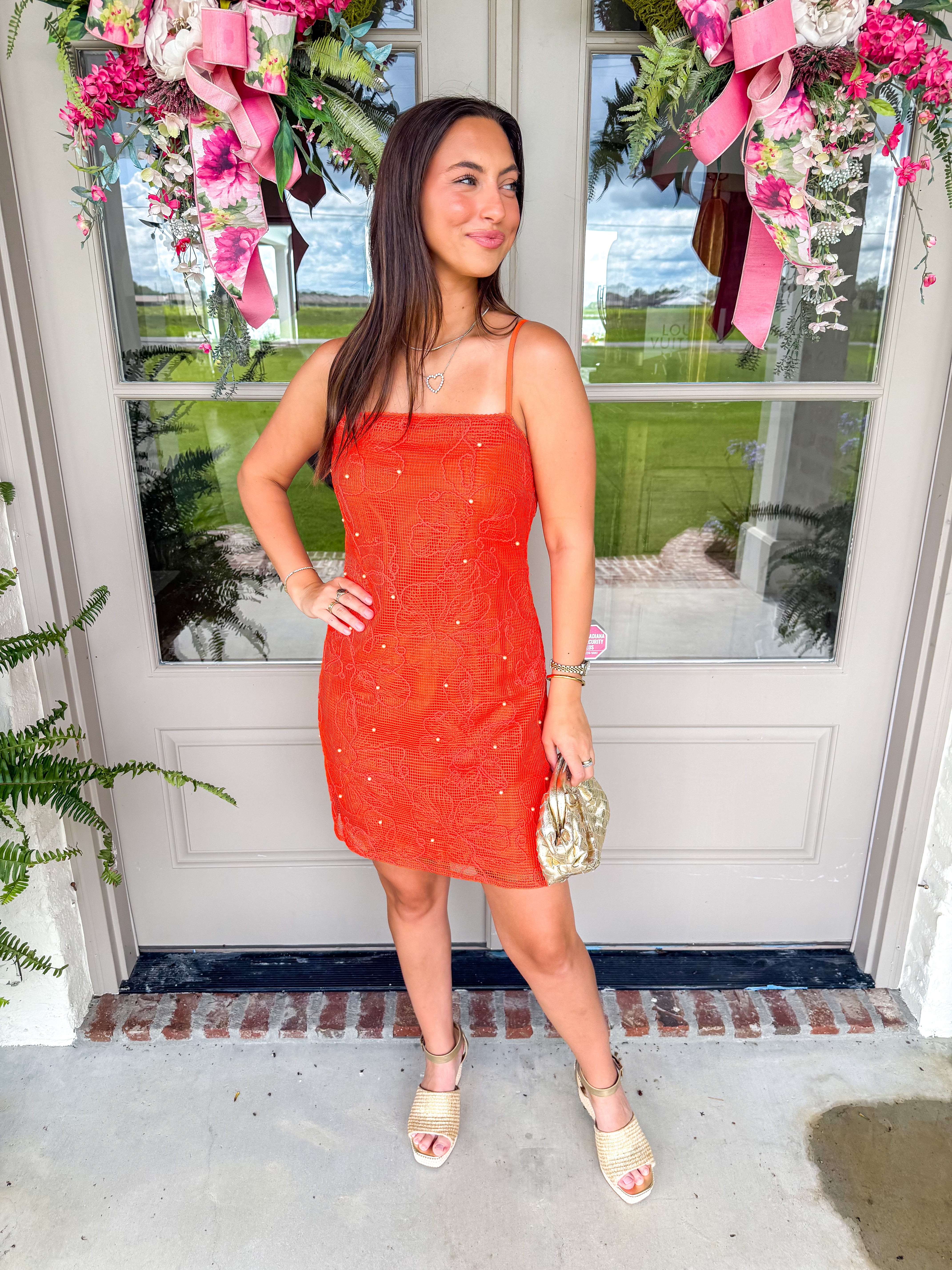 Maureene Dress in Salsa Red