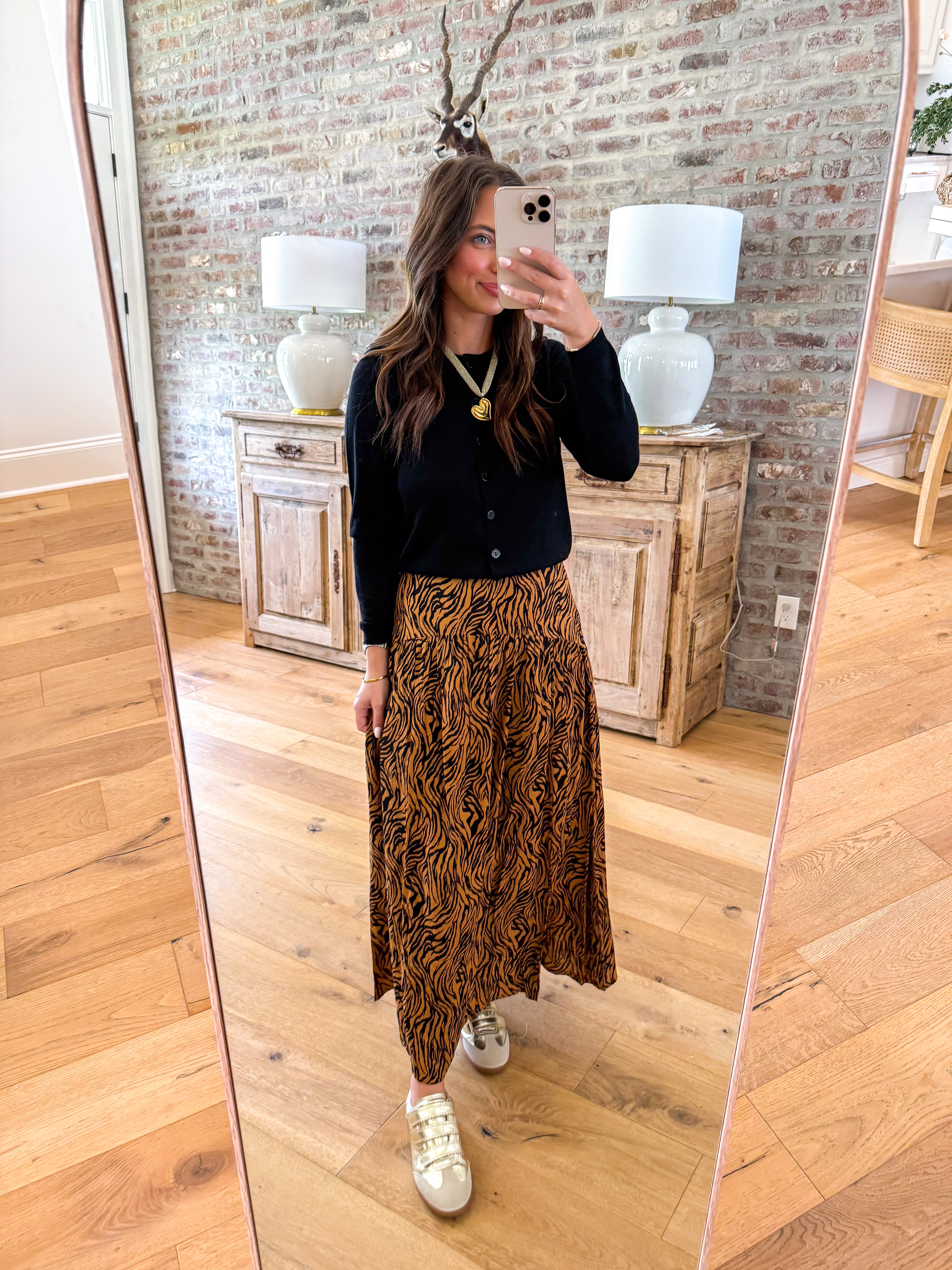 Wild Side Tiger Print Maxi Skirt