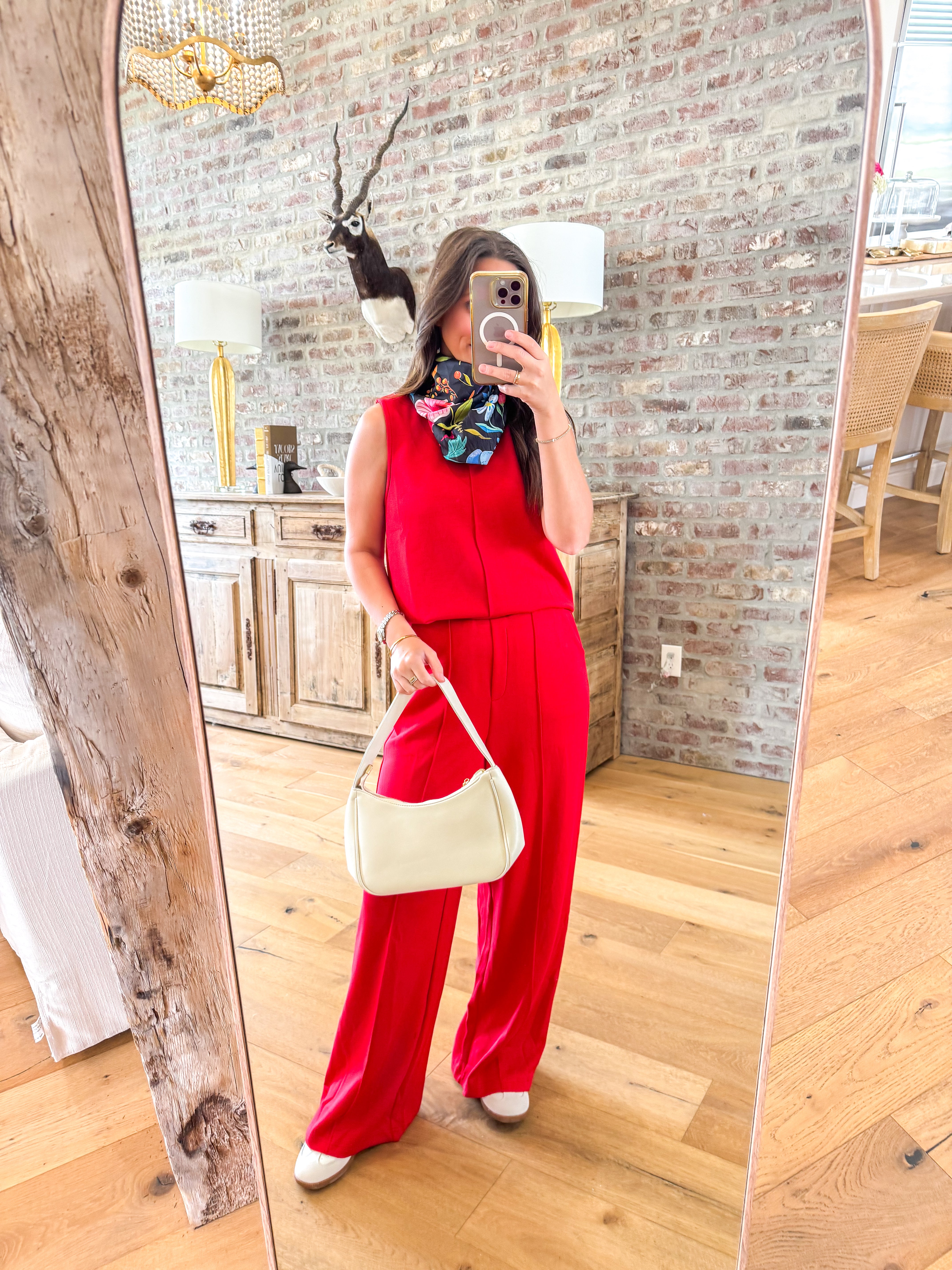 Red Soft Modal Lounge Set