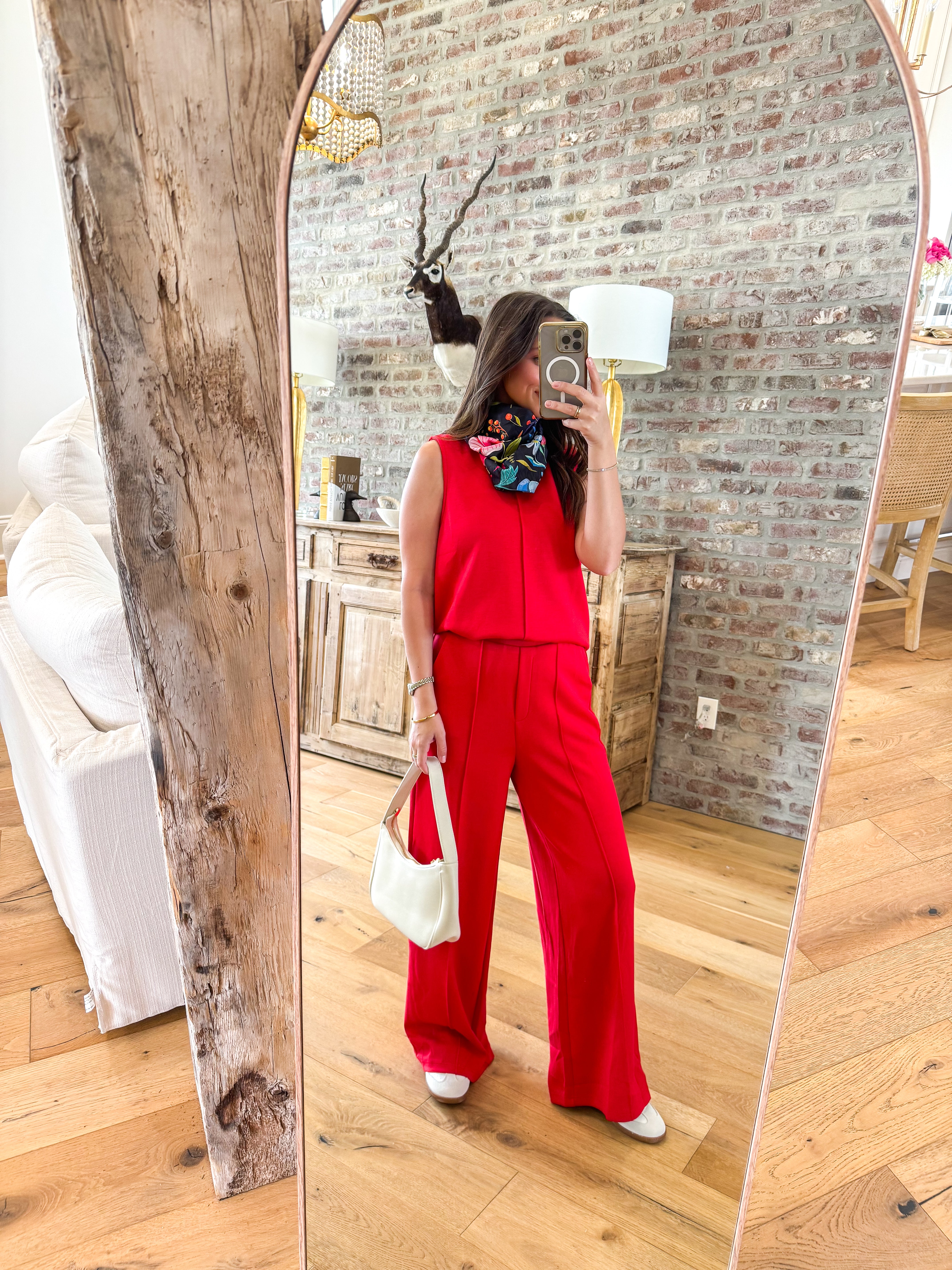 Red Soft Modal Lounge Set