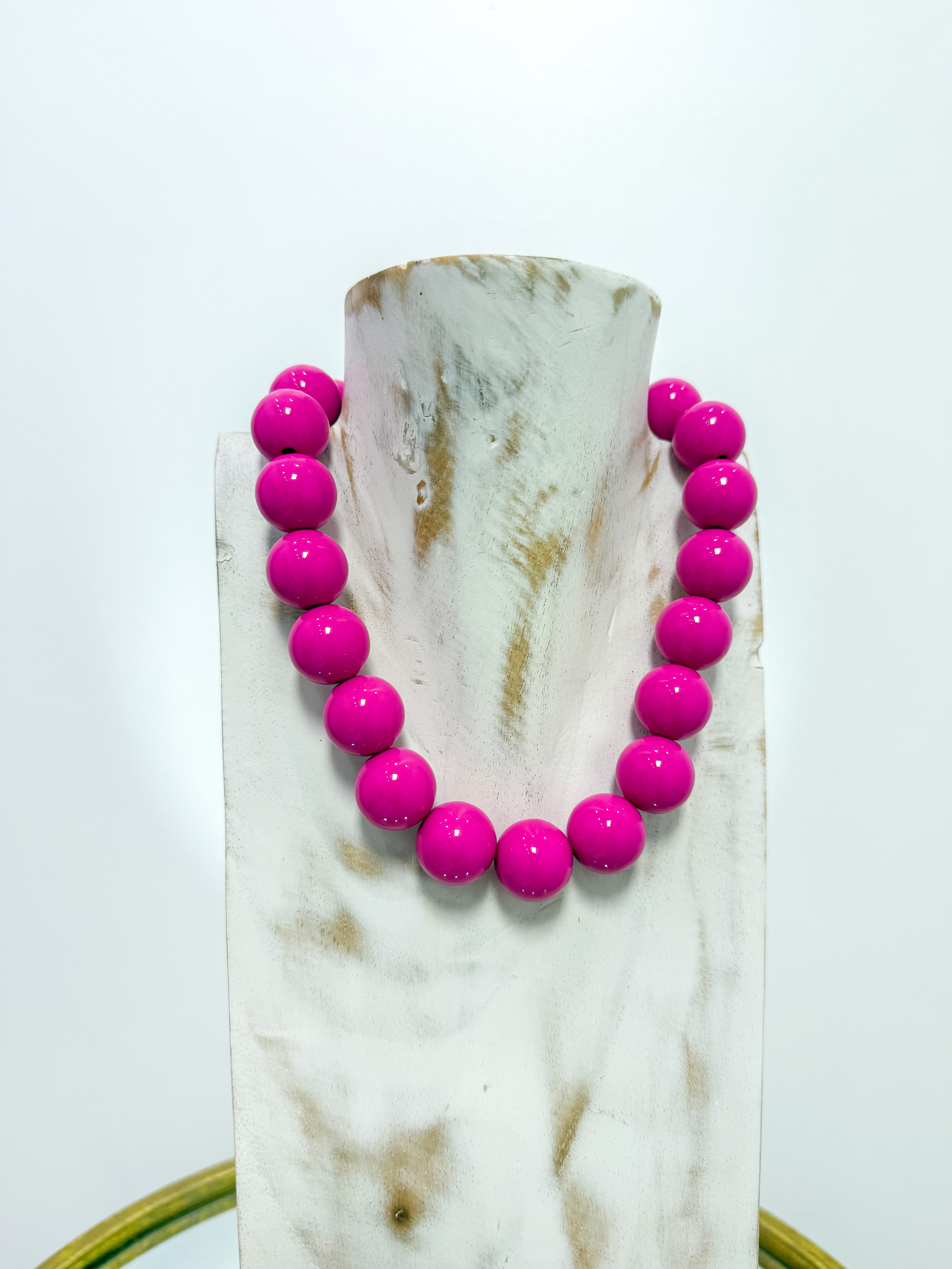 Magenta Bead Necklace