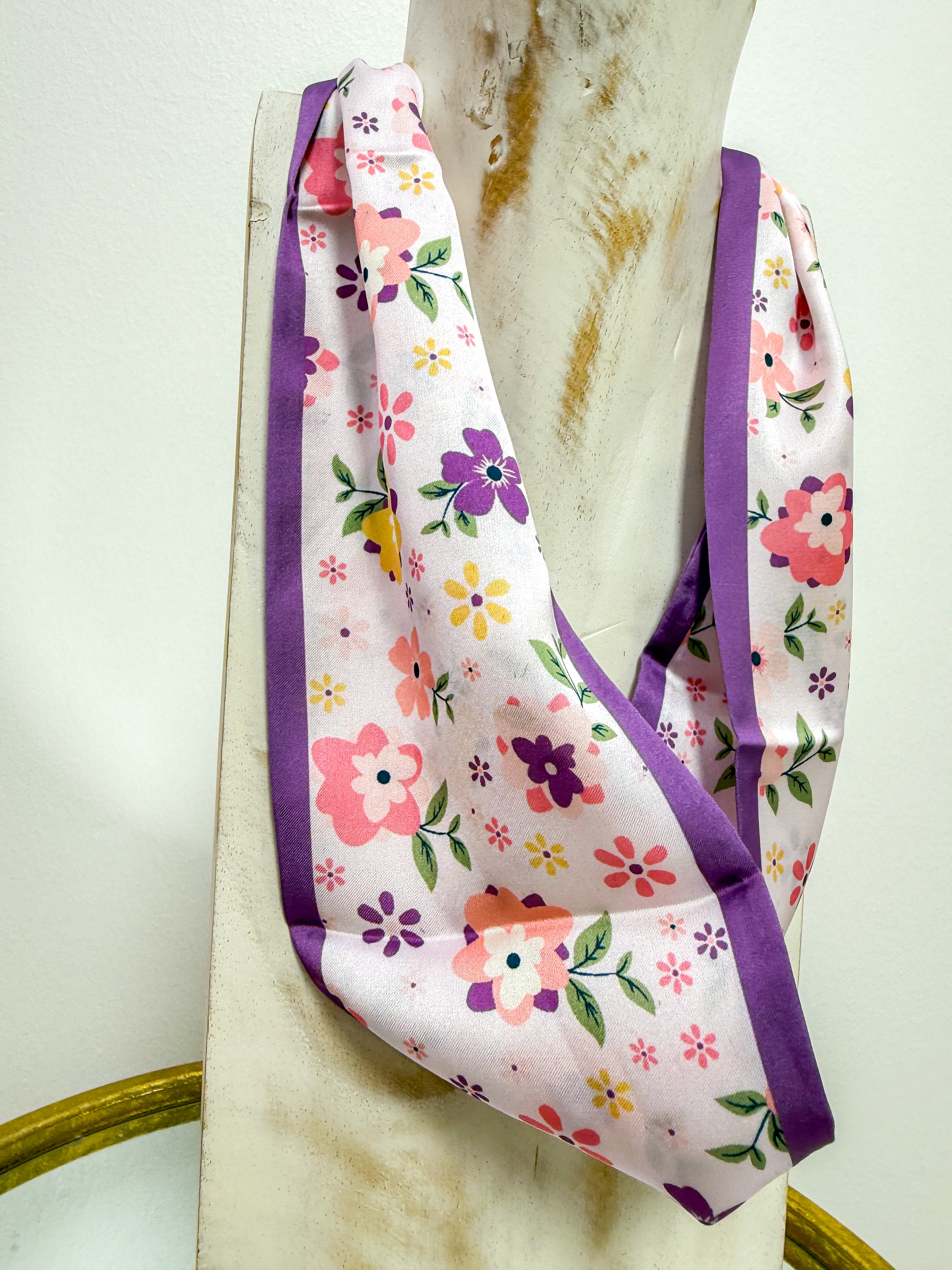 Purple Twilley Floral Scarf