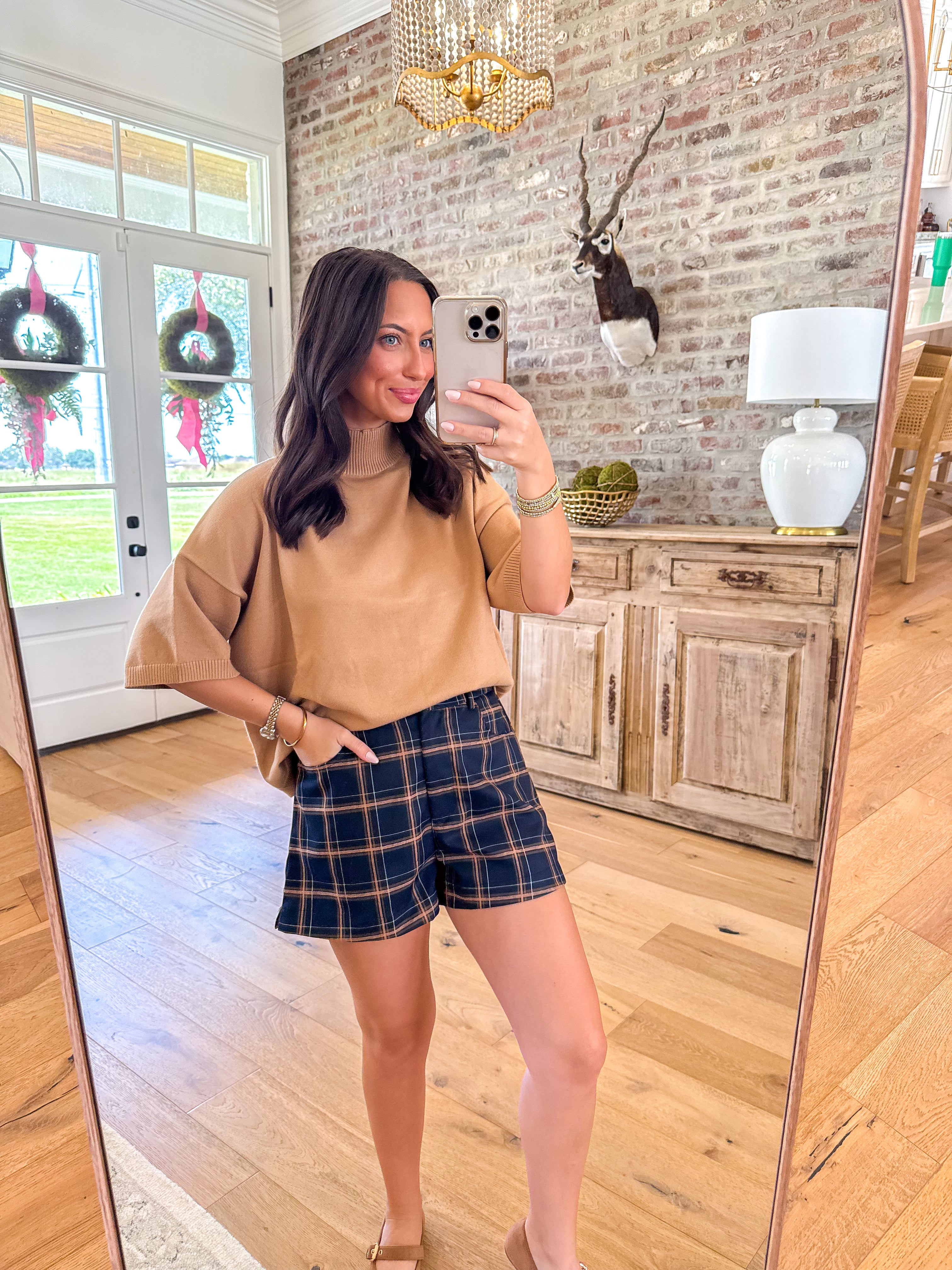 Mocha Mock Neck Sweater