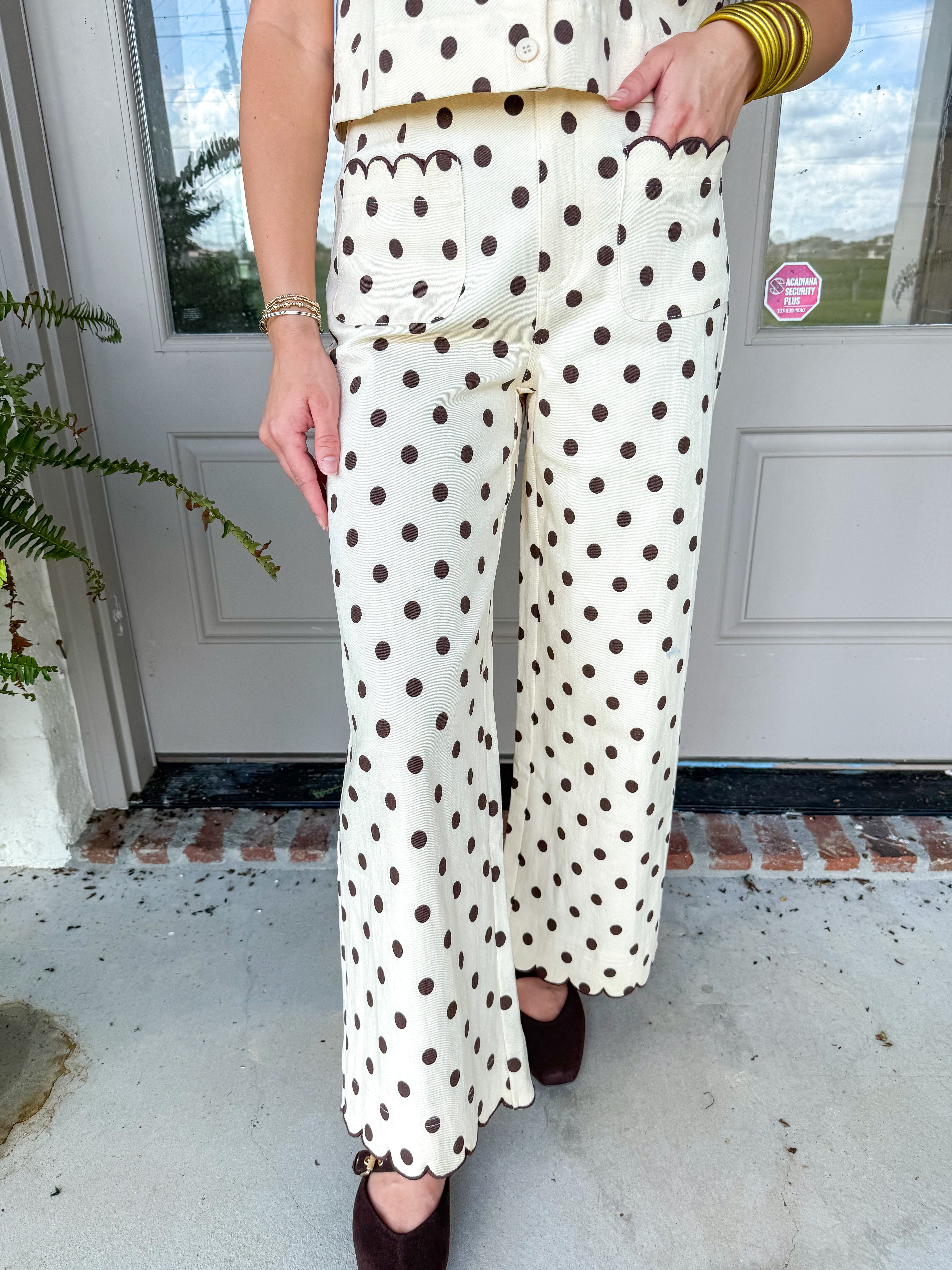 Dotty About You Wide-Leg Trousers