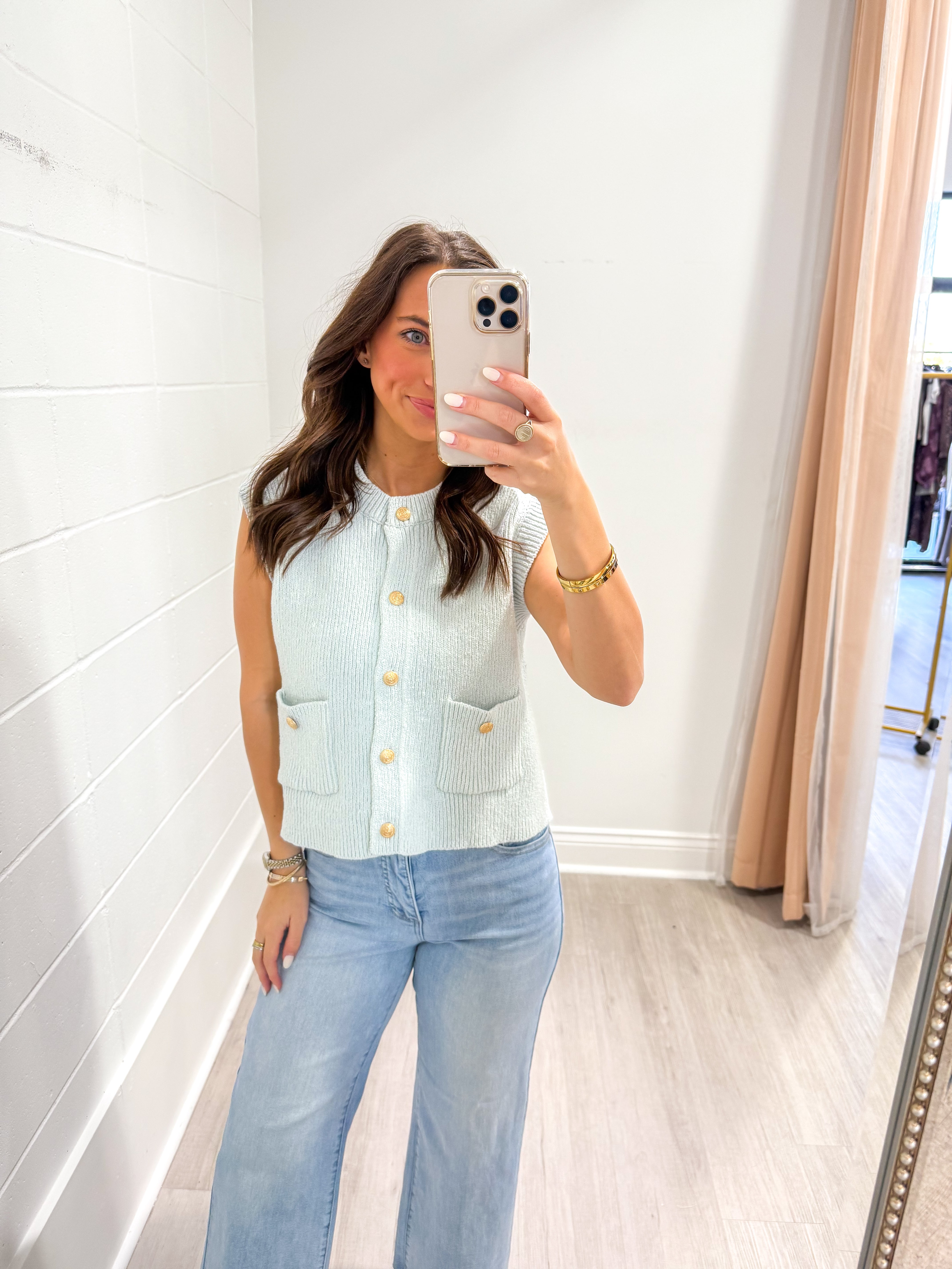 Lakelyn Light Blue Sweater Tank