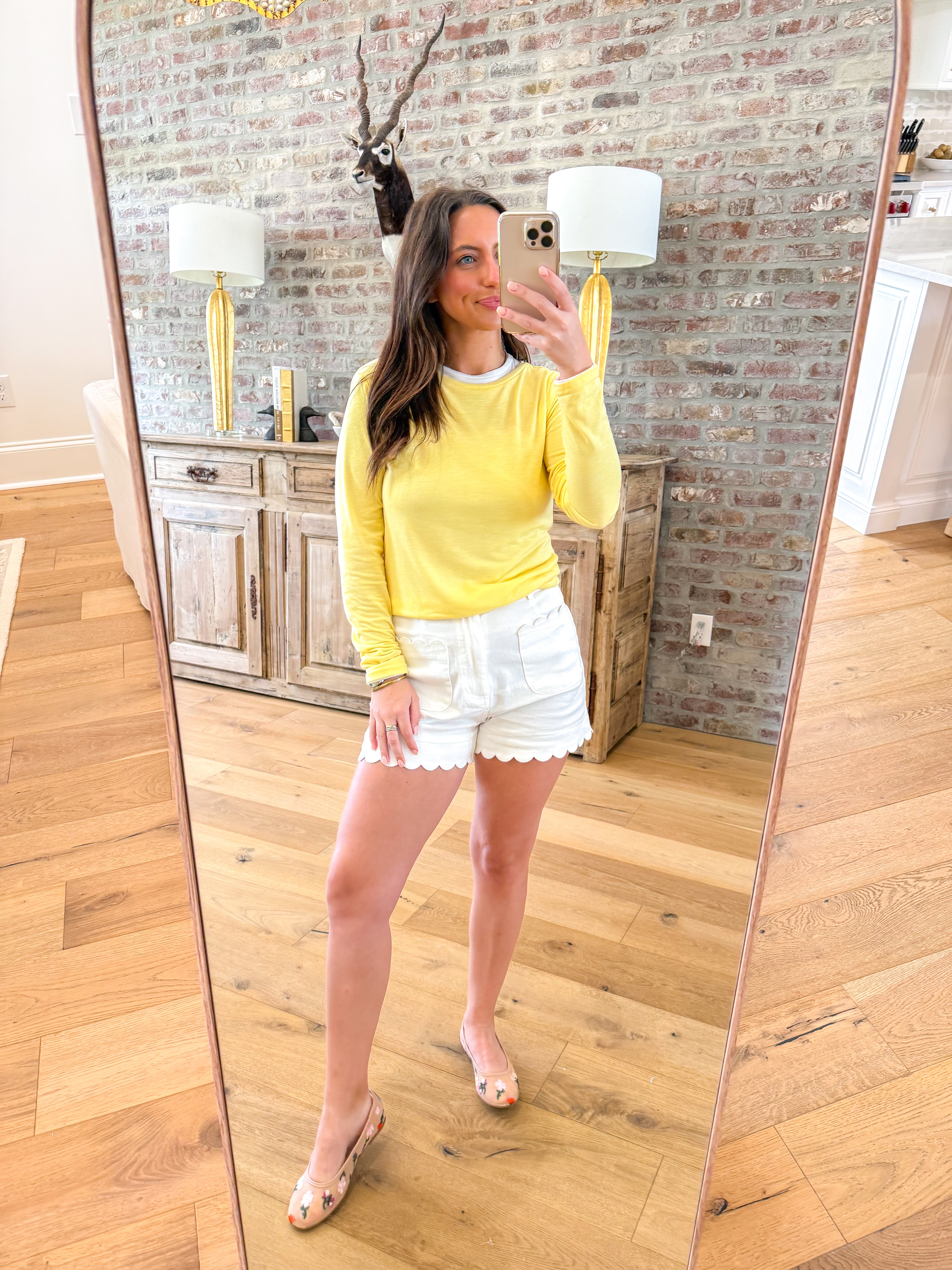 Olly Two in One Long Sleeve Knit Top Yellow