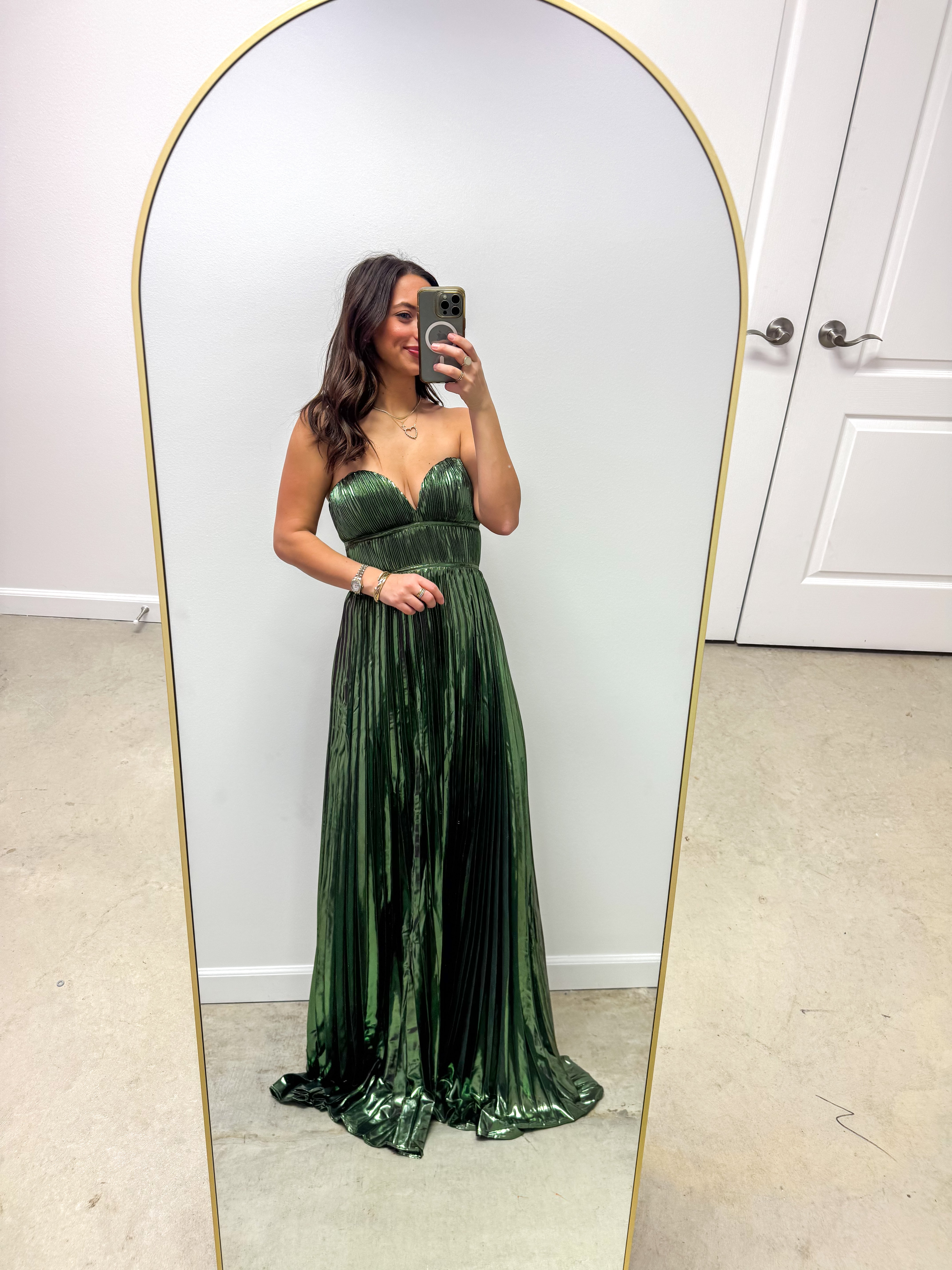 Southern Masque Olive Ballgown