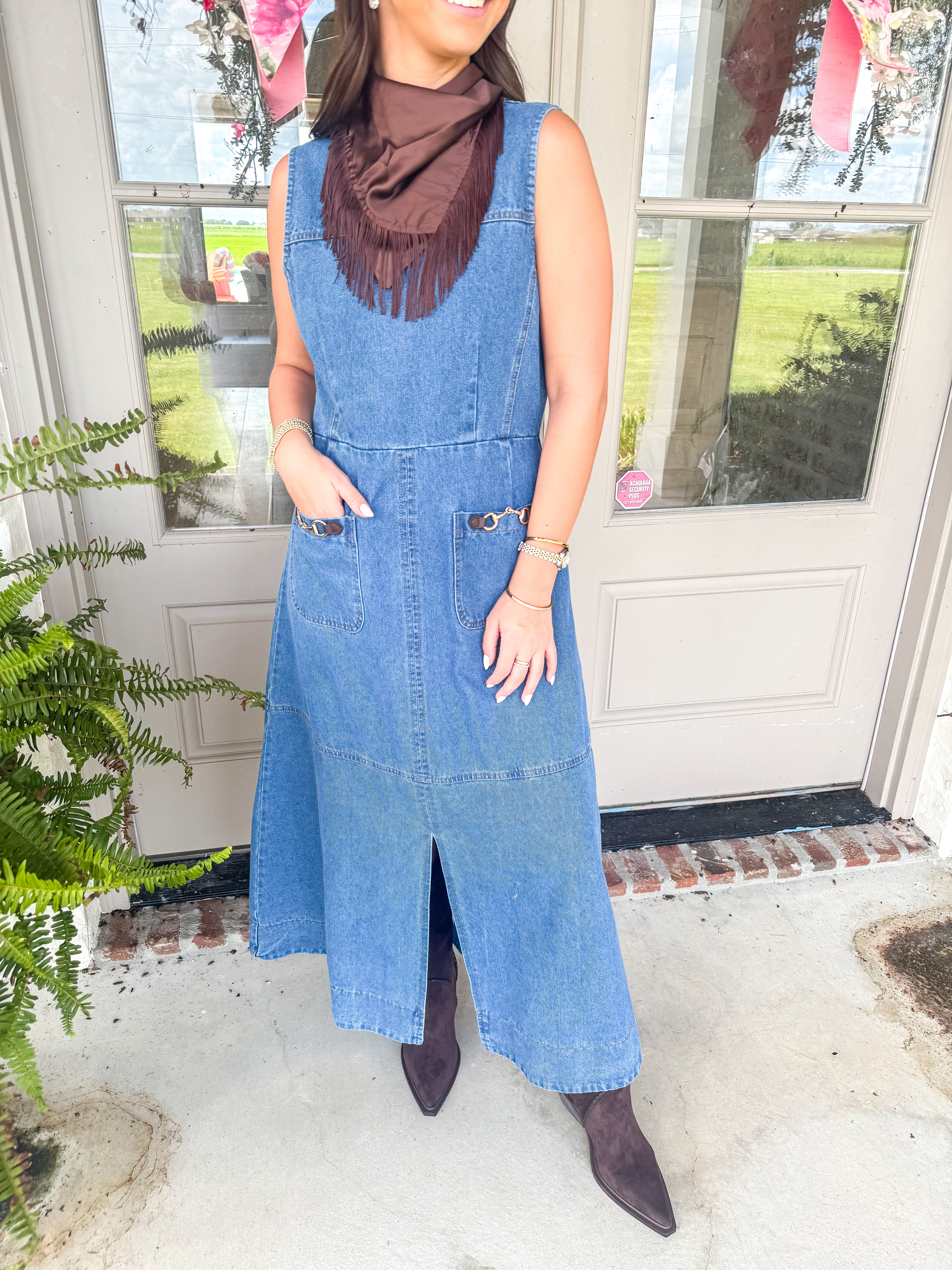 Chamberlain Light Denim Midi Dress