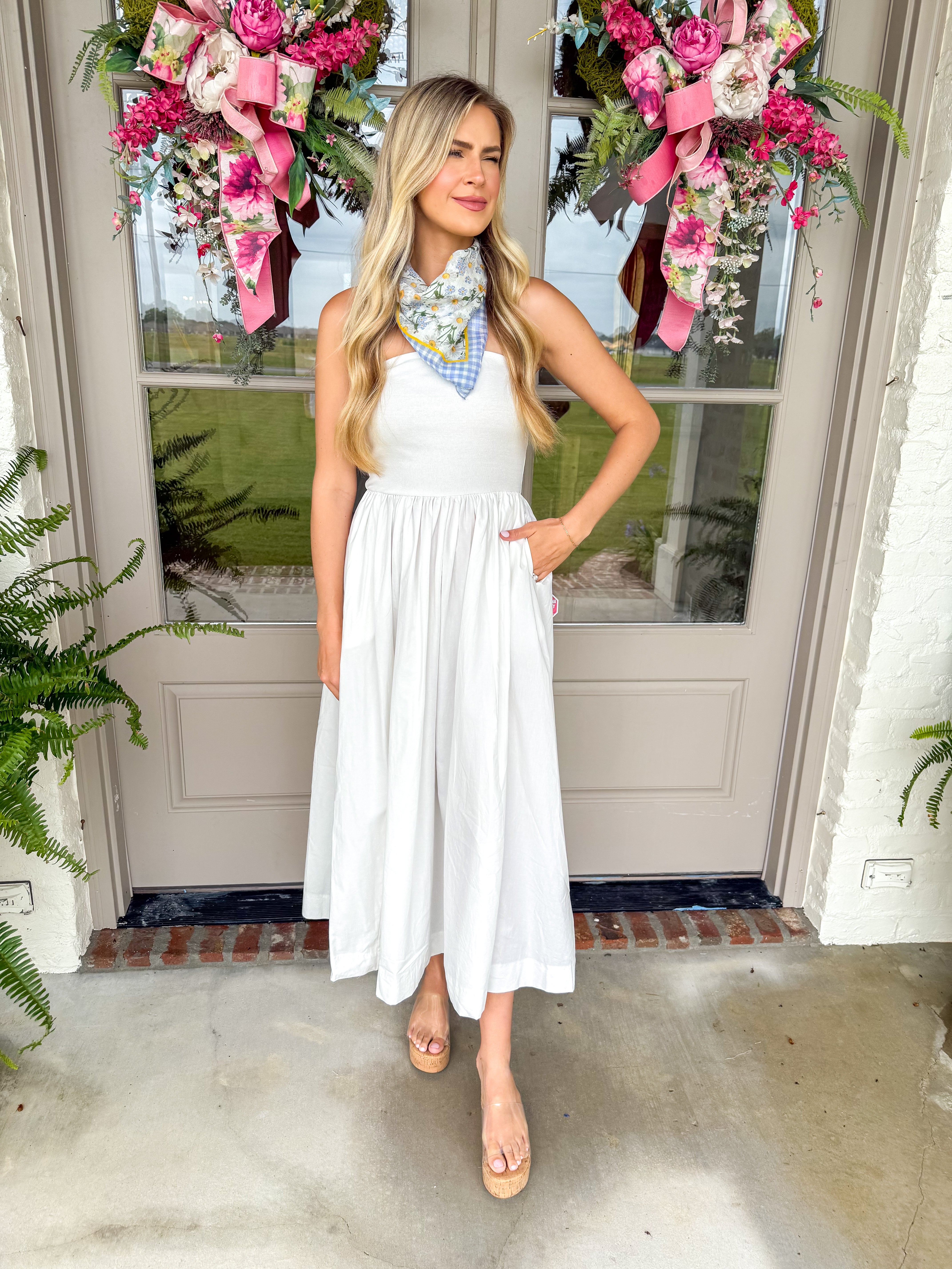 Sunshine Swirl White Maxi
