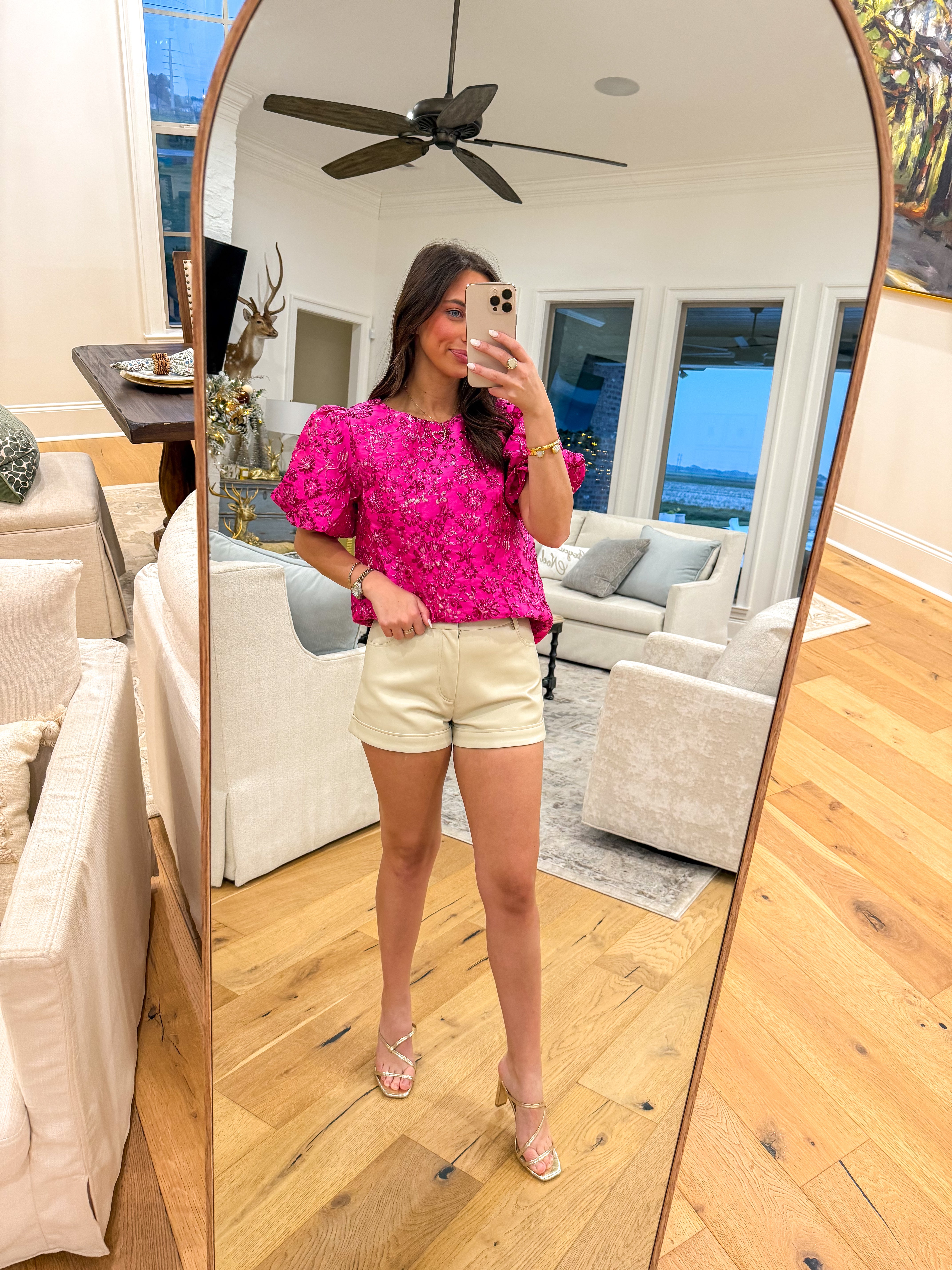 Harrington Jacquard Floral Joi Bubble Top