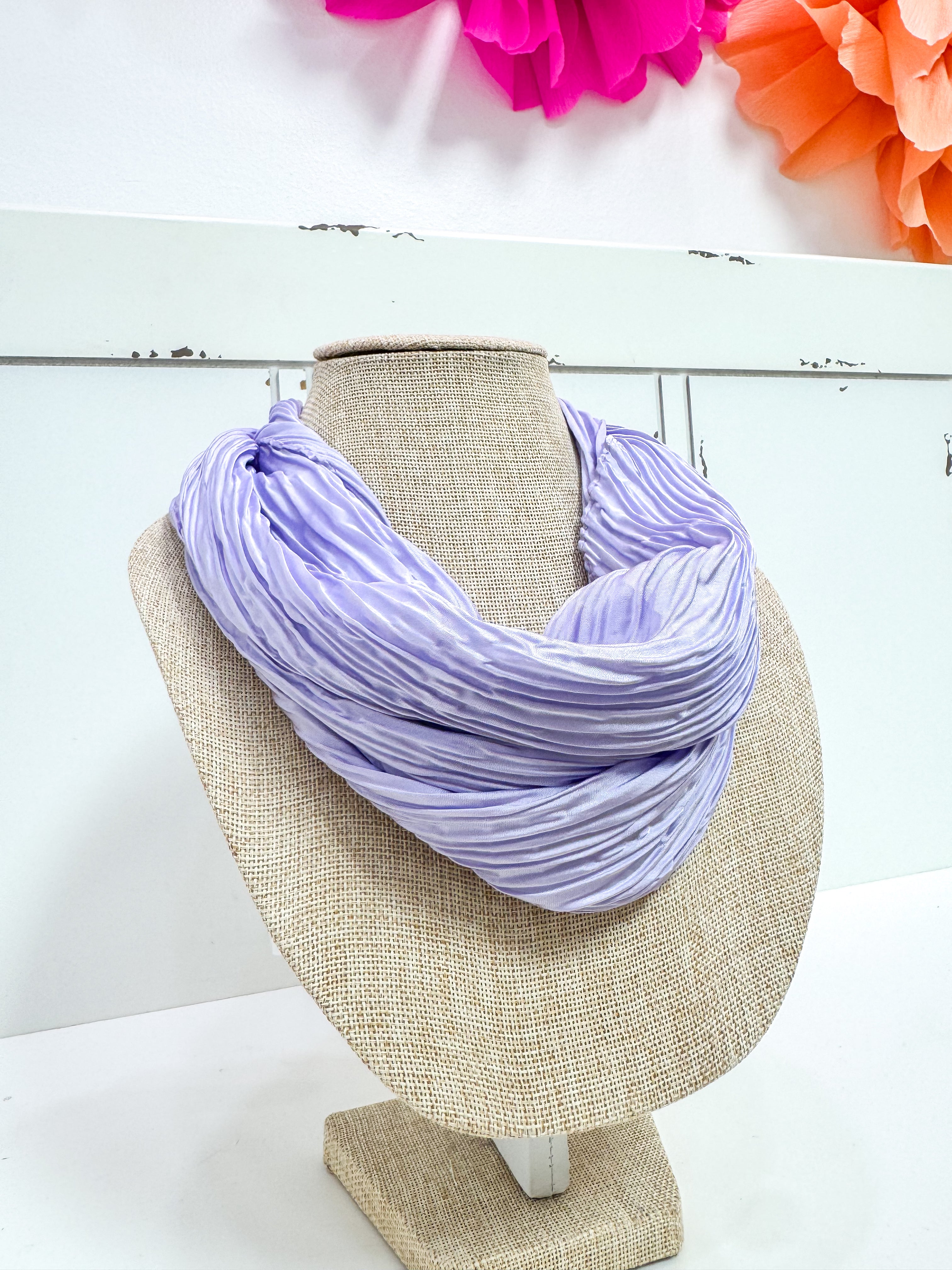 Purple Ribbed Scarf