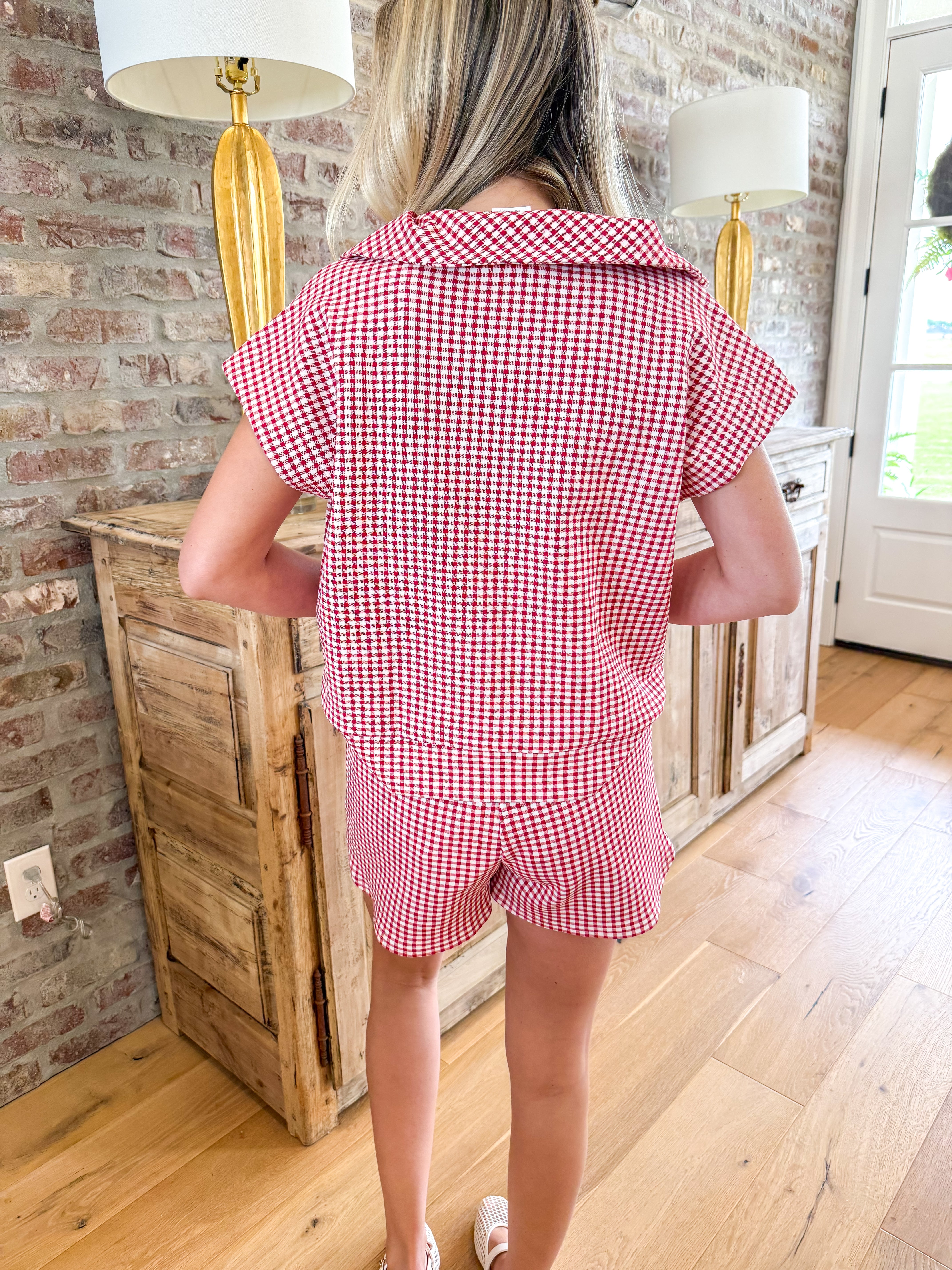 Strawberry Fields Gingham Set