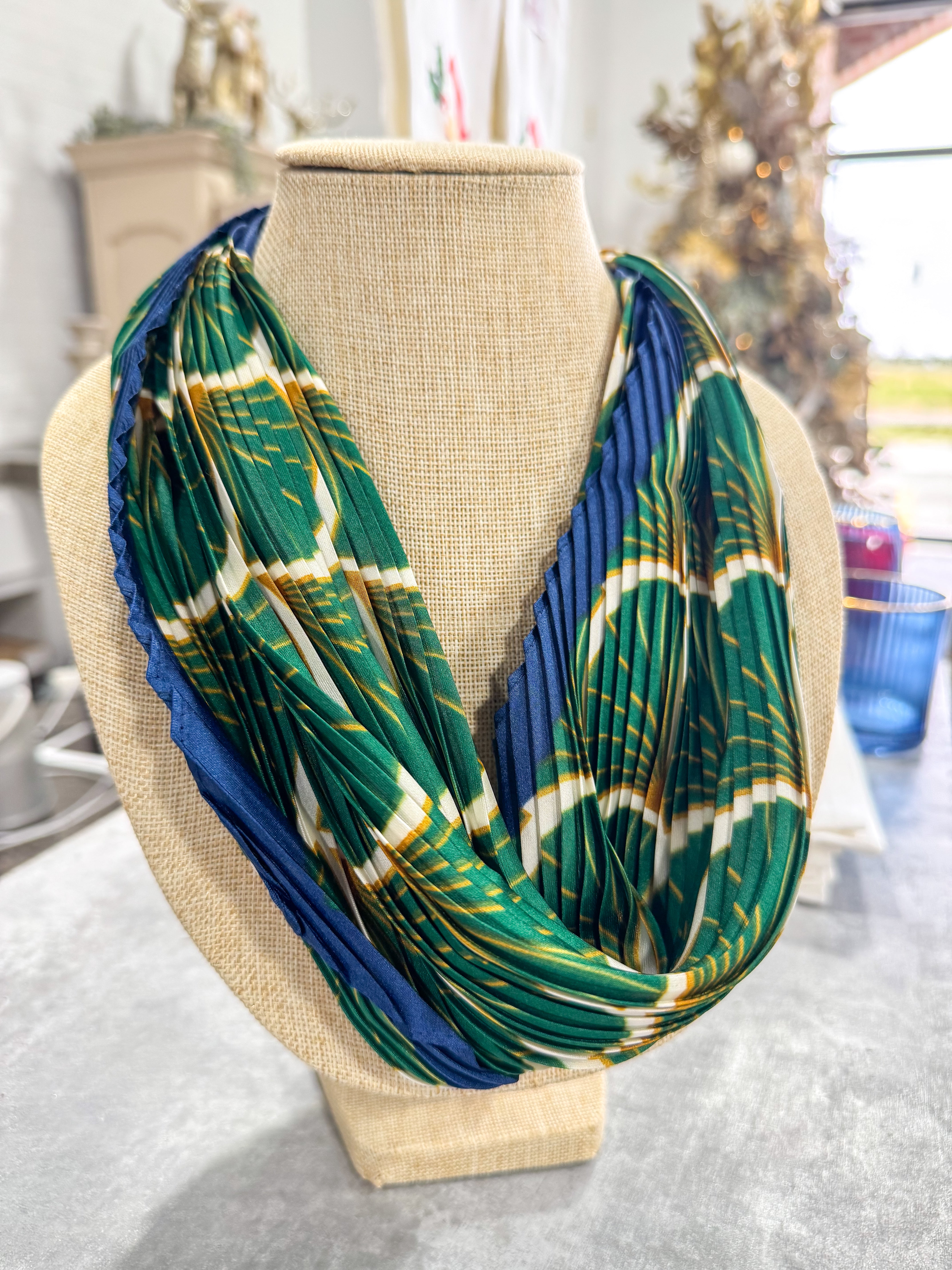 Green/Navy Scarf