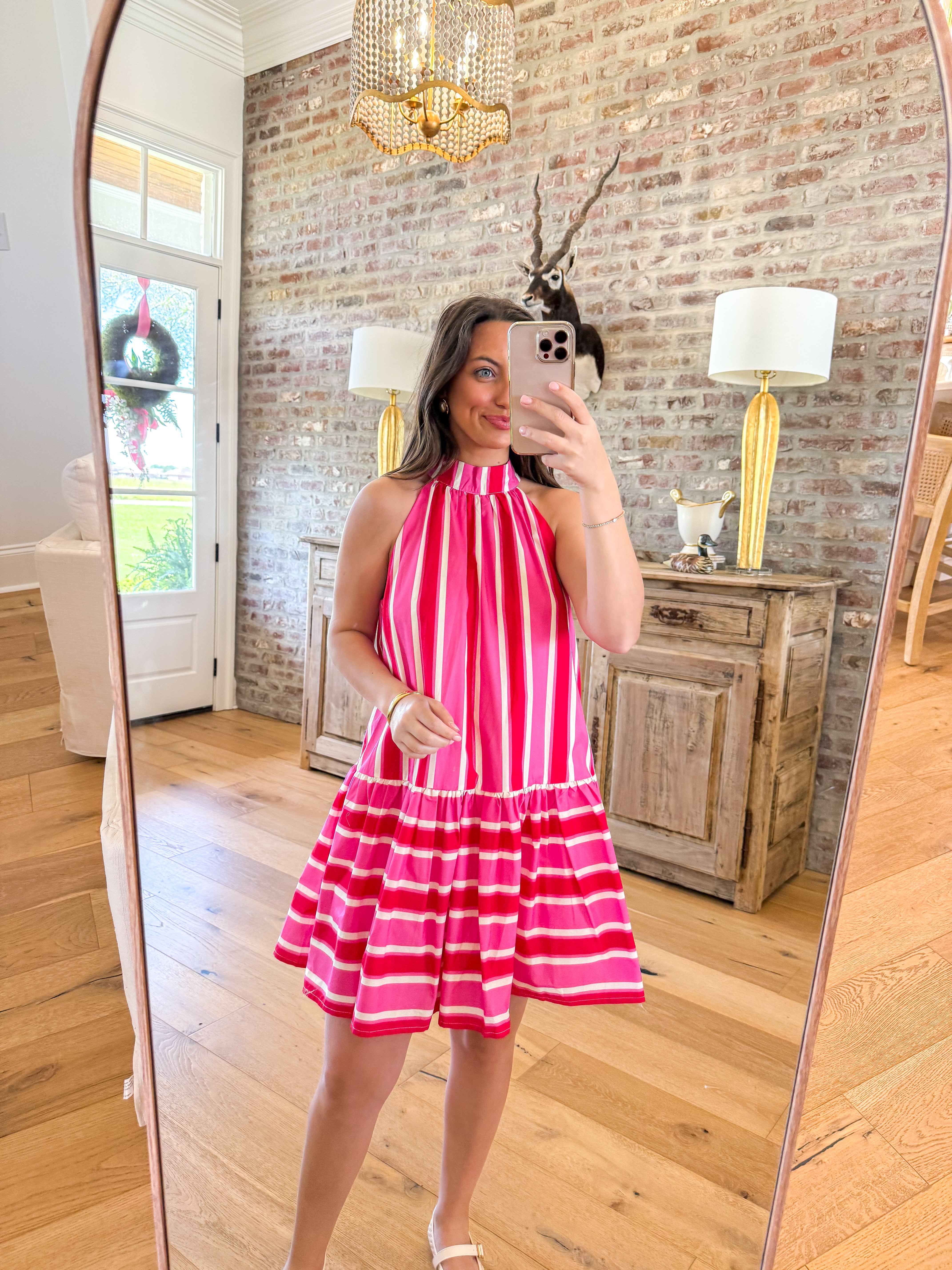 Candy Stripe Halter Mini